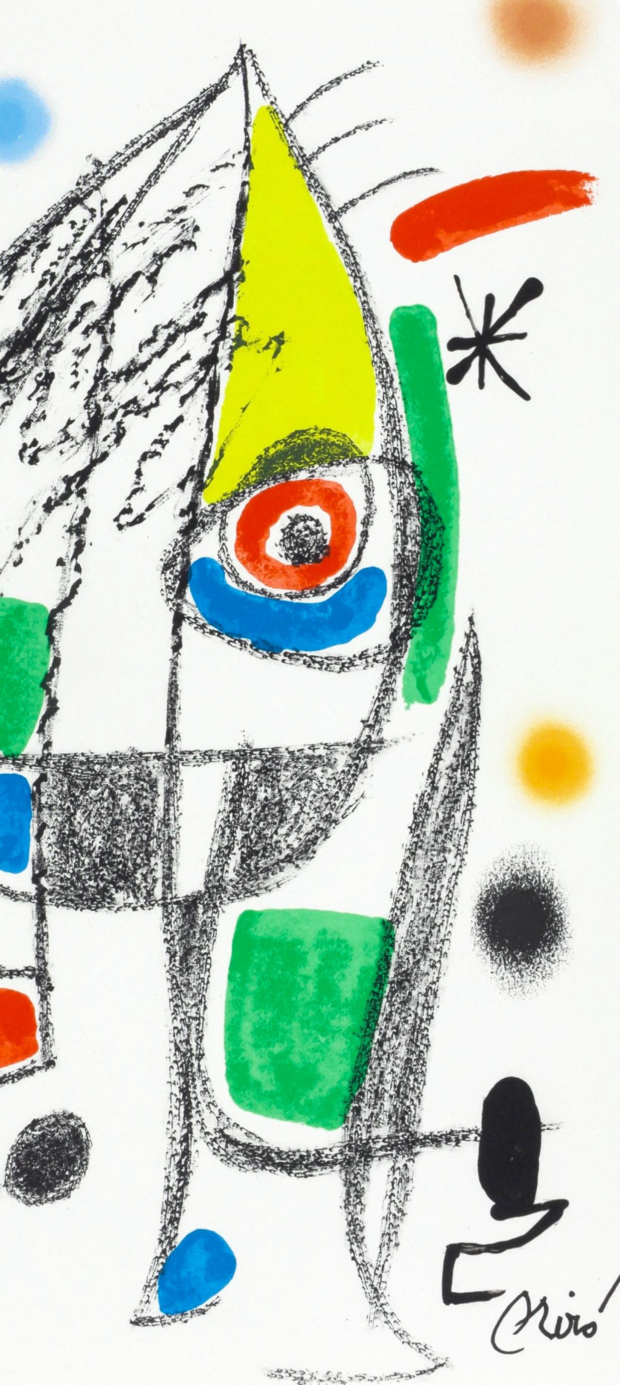 Komposition (Cramer 211; Mourlot 1051-1072) (Weiß), Abstract Print, von Joan Miró
