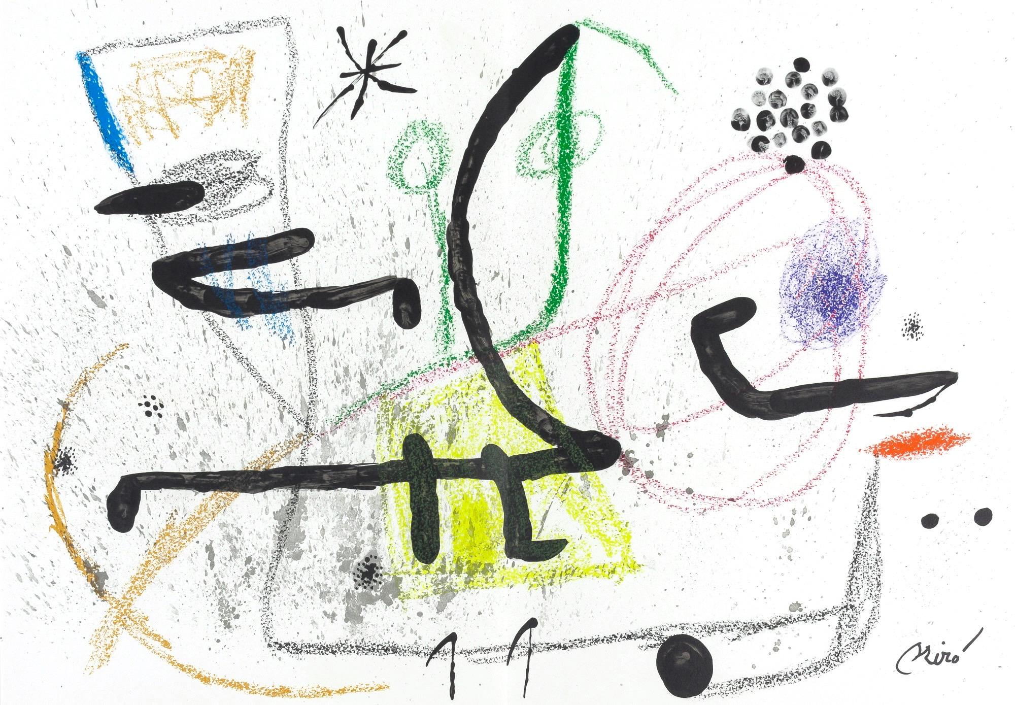 Joan Miró Figurative Print - Composition (Cramer 211; Mourlot 1051-1072)