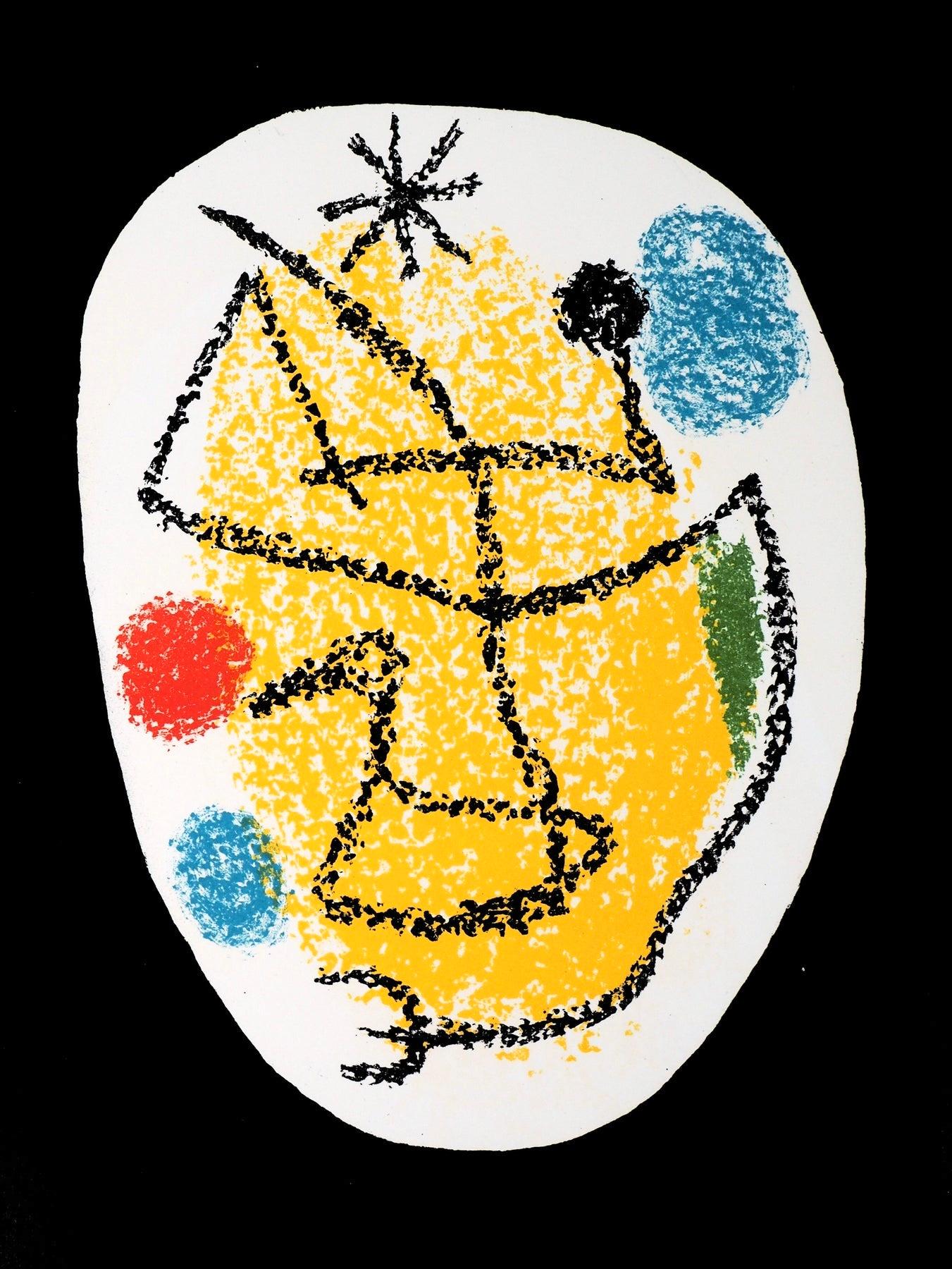 Composition (Cramer 22; Mourlot 515), Société internationale d'art XXe siècle - Noir Abstract Print par Joan Miró
