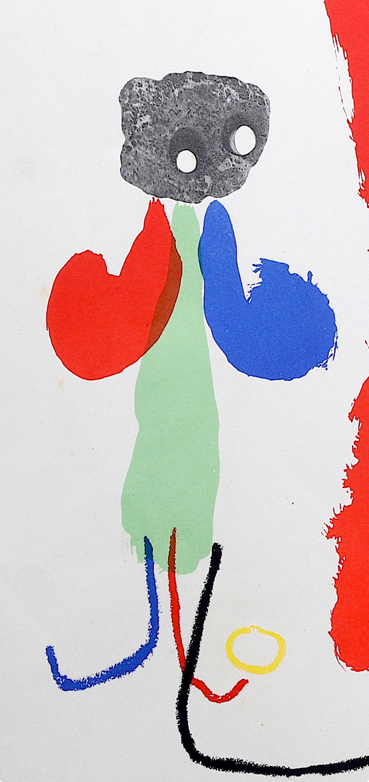 Komposition (Cramer 23), Derrière le miroir (Grau), Still-Life Print, von Joan Miró