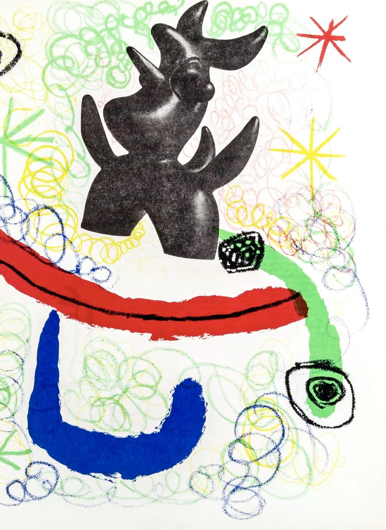 Komposition (Cramer 23; Mourlot 96), Derrière le miroir – Print von Joan Miró