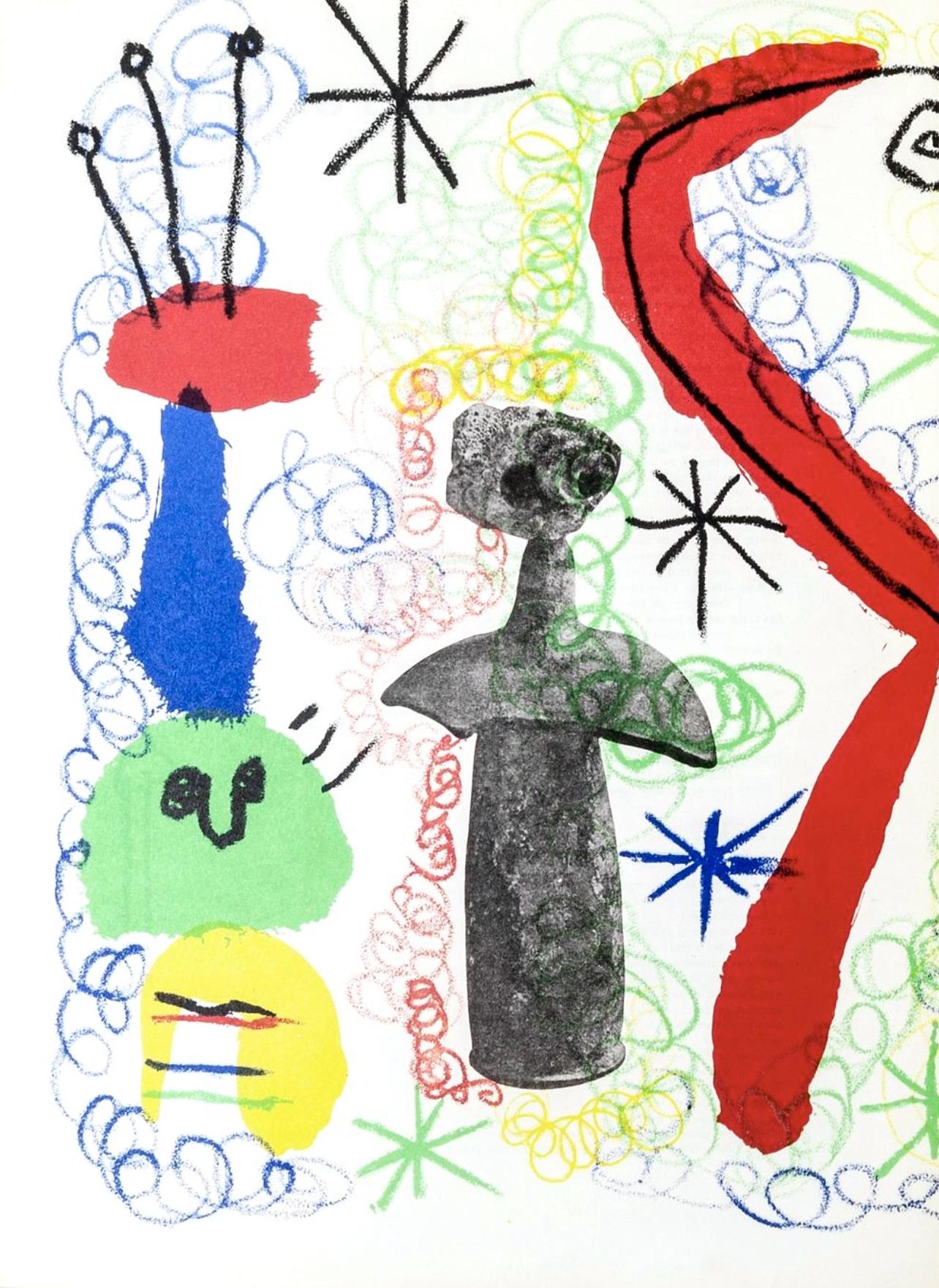 Komposition (Cramer 23; Mourlot 96), Derrière le miroir (Surrealismus), Print, von Joan Miró