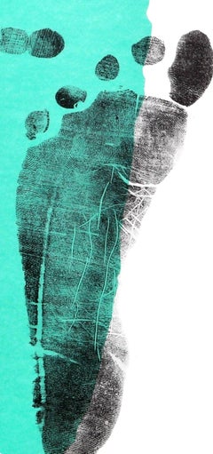 Joan Miro, Handprint on Blue-Green Background, from Derriere le miroir, 1956