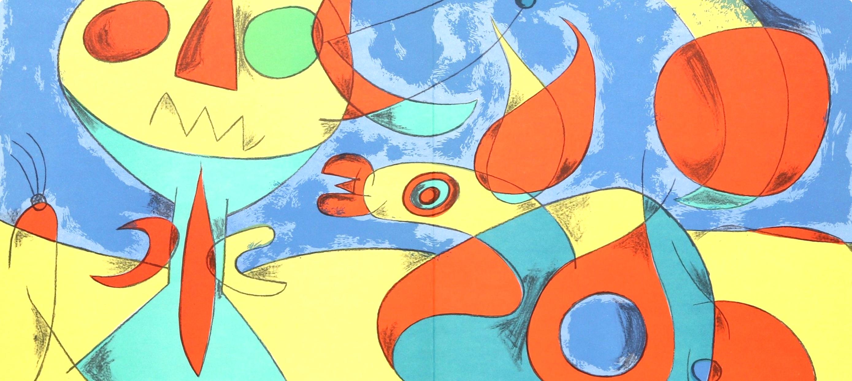 Composition (Cramer 34), Derrière le miroir - Vert Abstract Print par Joan Miró