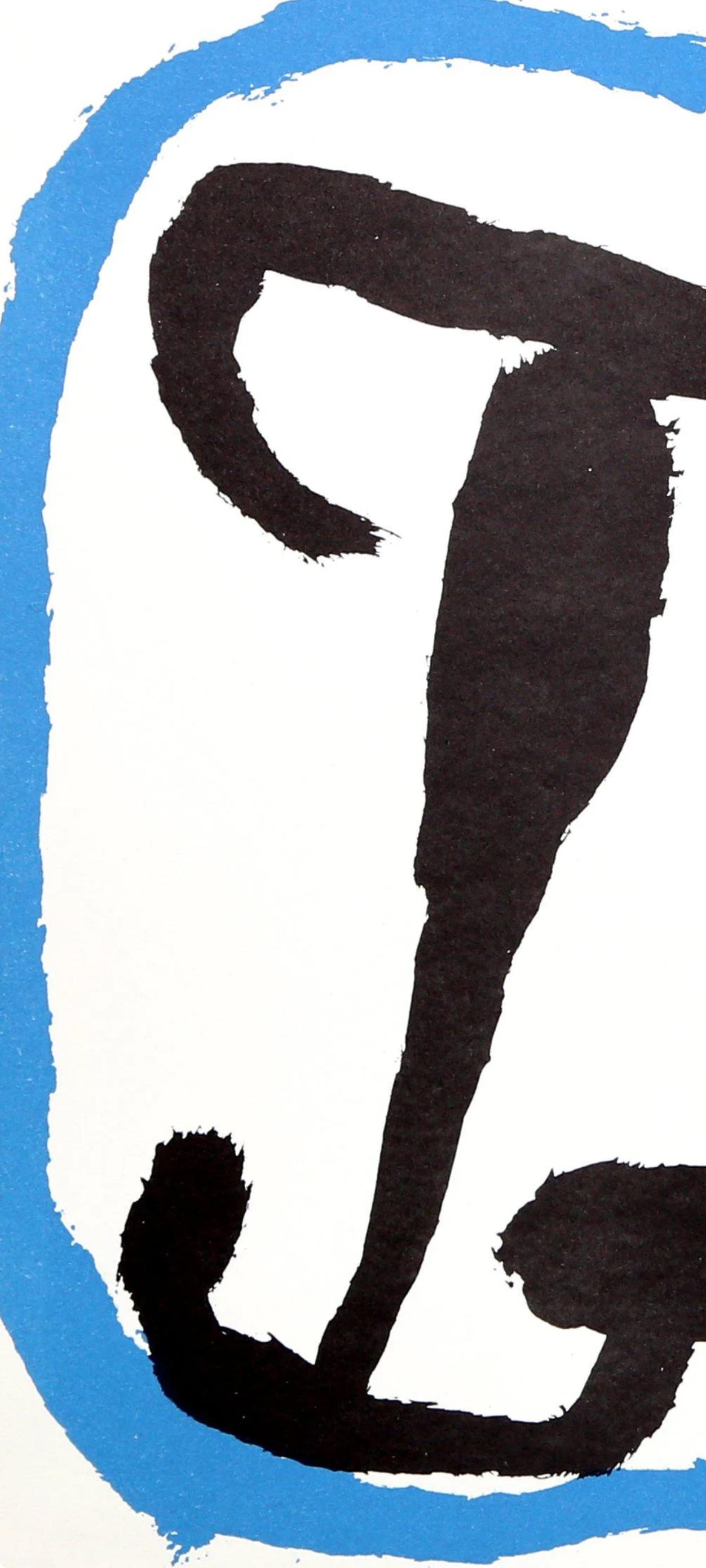 Lithographie sur papier vélin. Format du papier : 15 x 22 pouces, avec pli central, tel qu'il a été publié. Inscription : Non signé et non numéroté, tel que publié. Références du catalogue raisonné : Cramer, Patrick, et Joan Miró. Joan Miró,