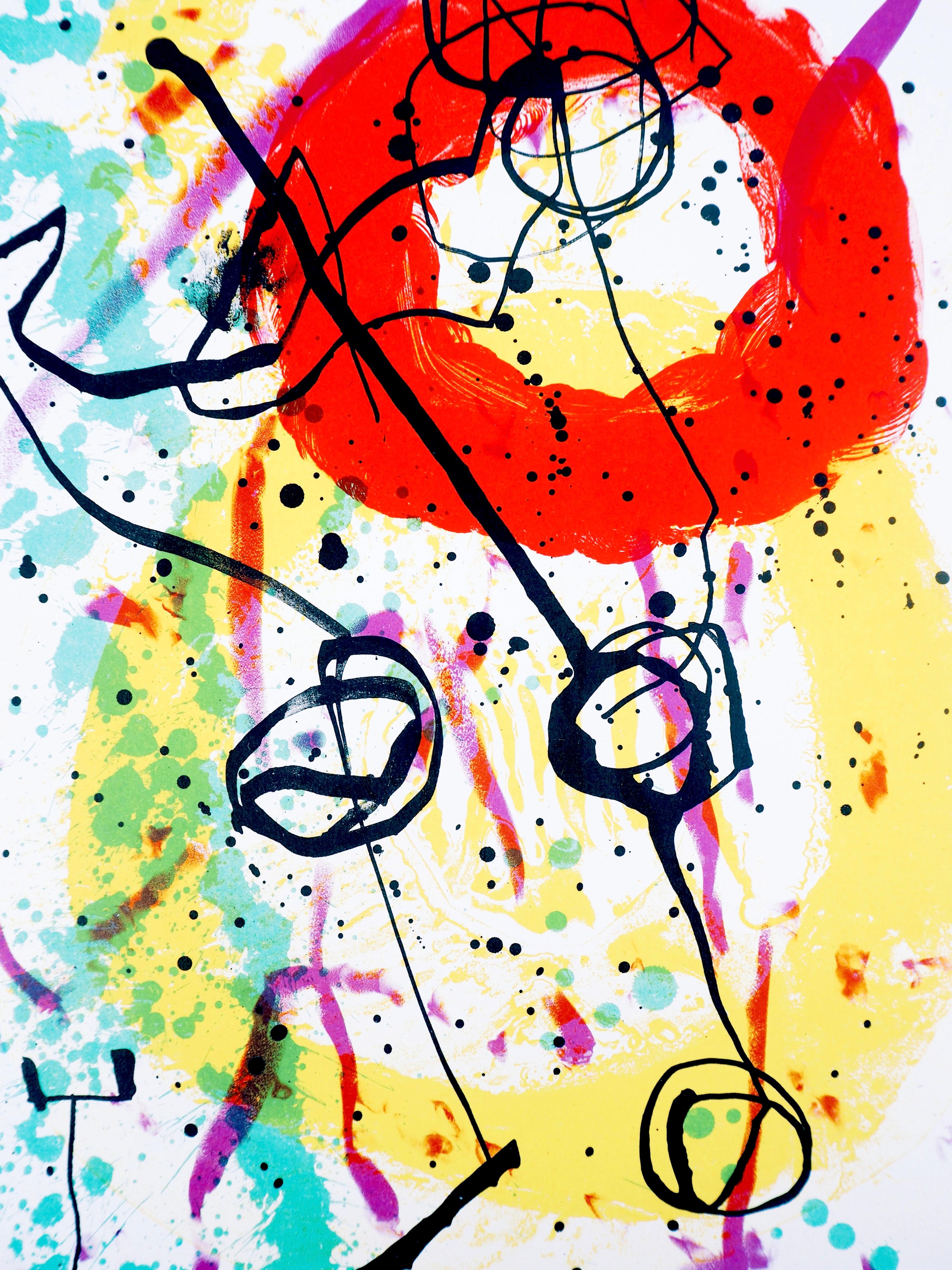 Composition (Cramer 67; Mourlot 206), Société internationale d'art XXe siècle - White Landscape Print by Joan Miró