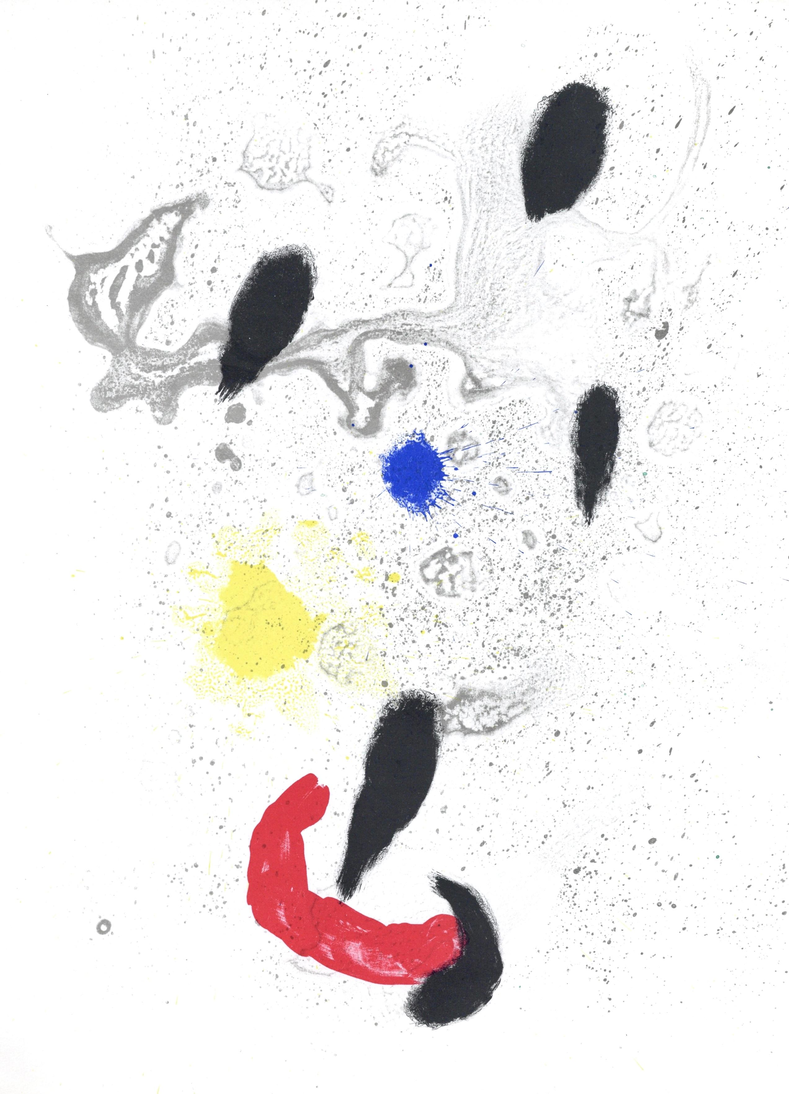 Composition (Cramer 83 ; Mourlot 340-347), Derrière le miroir - Print de Joan Miró
