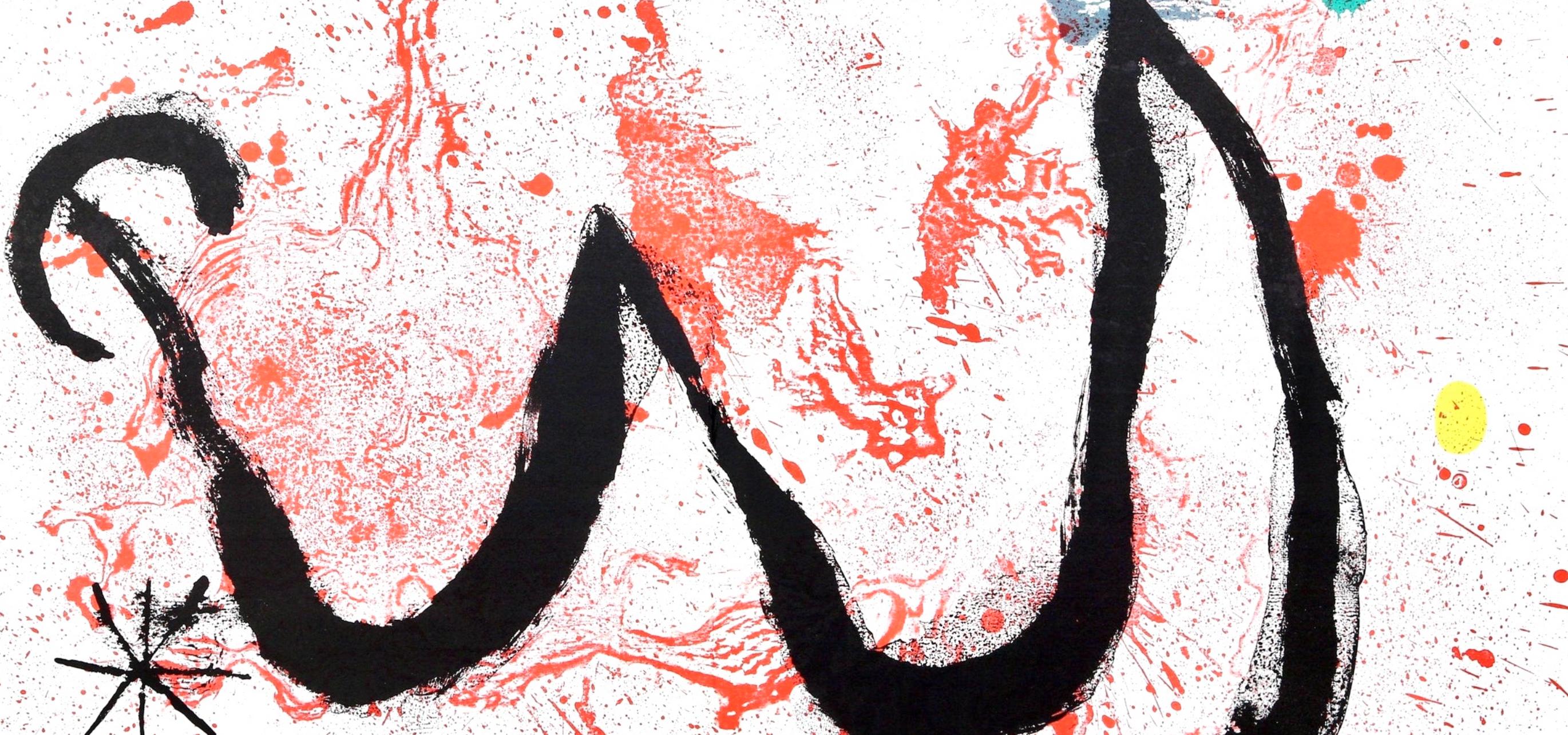 Composition (Cramer 83 ; Mourlot 340-347), Derrière le miroir - Print de Joan Miró