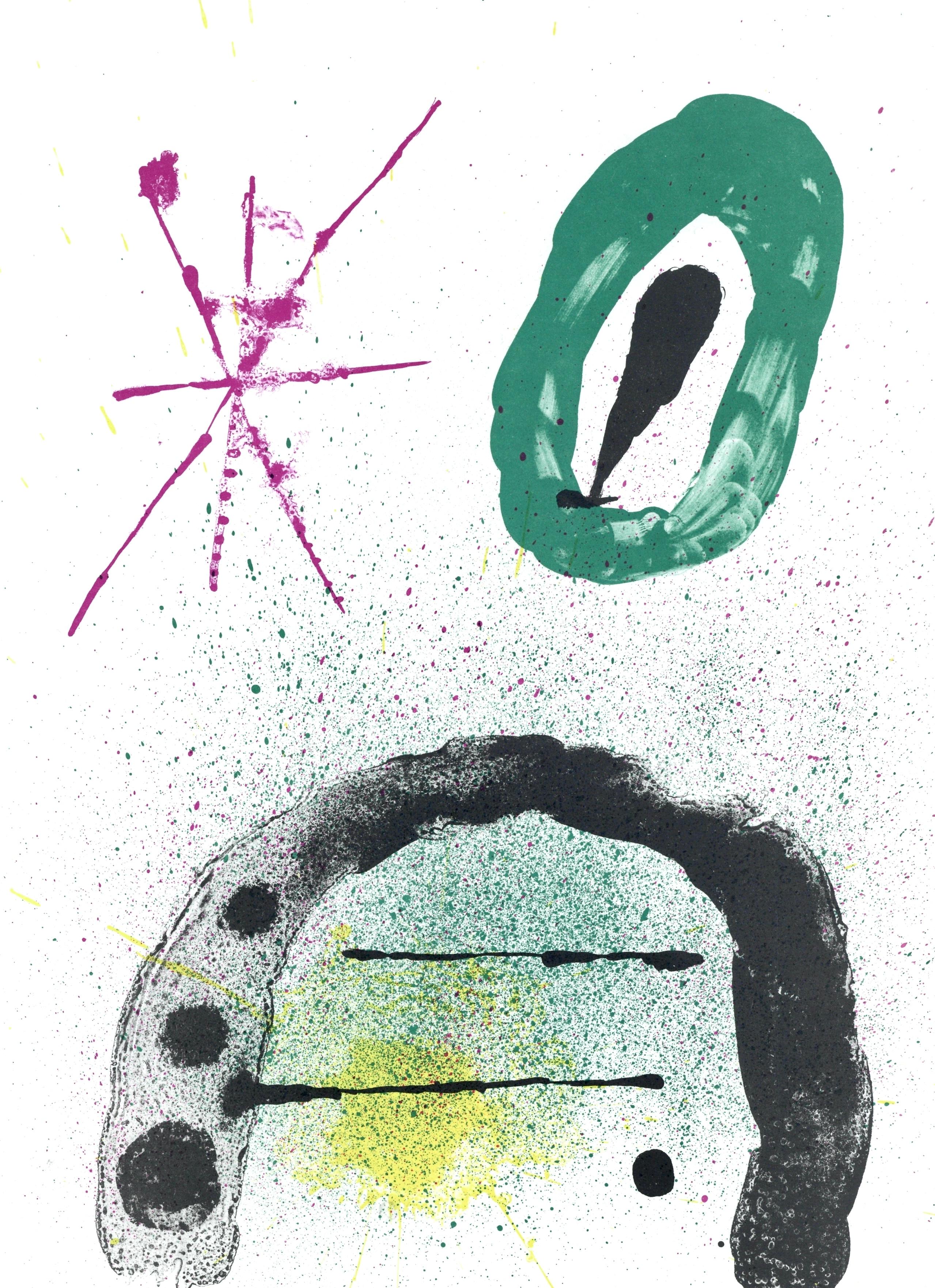 Composition (Cramer 83 ; Mourlot 340-347), Derrière le miroir - Print de Joan Miró