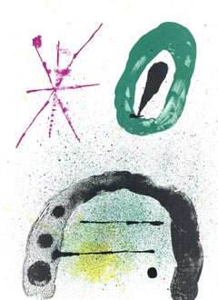 Joan Miro, The Star and the Woman in the Night, from Derriere le Miroir, 1966