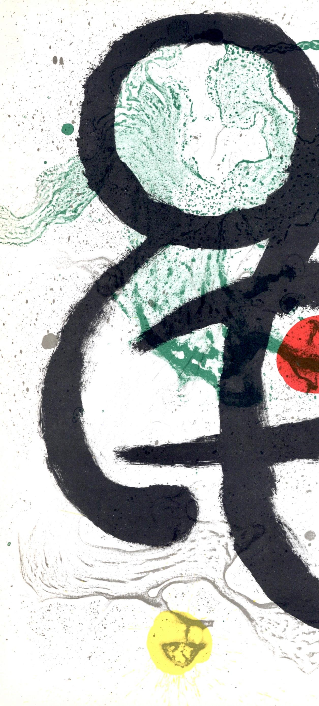 Composition (Cramer 83 ; Mourlot 340-347), Derrière le miroir - Gris Abstract Print par Joan Miró