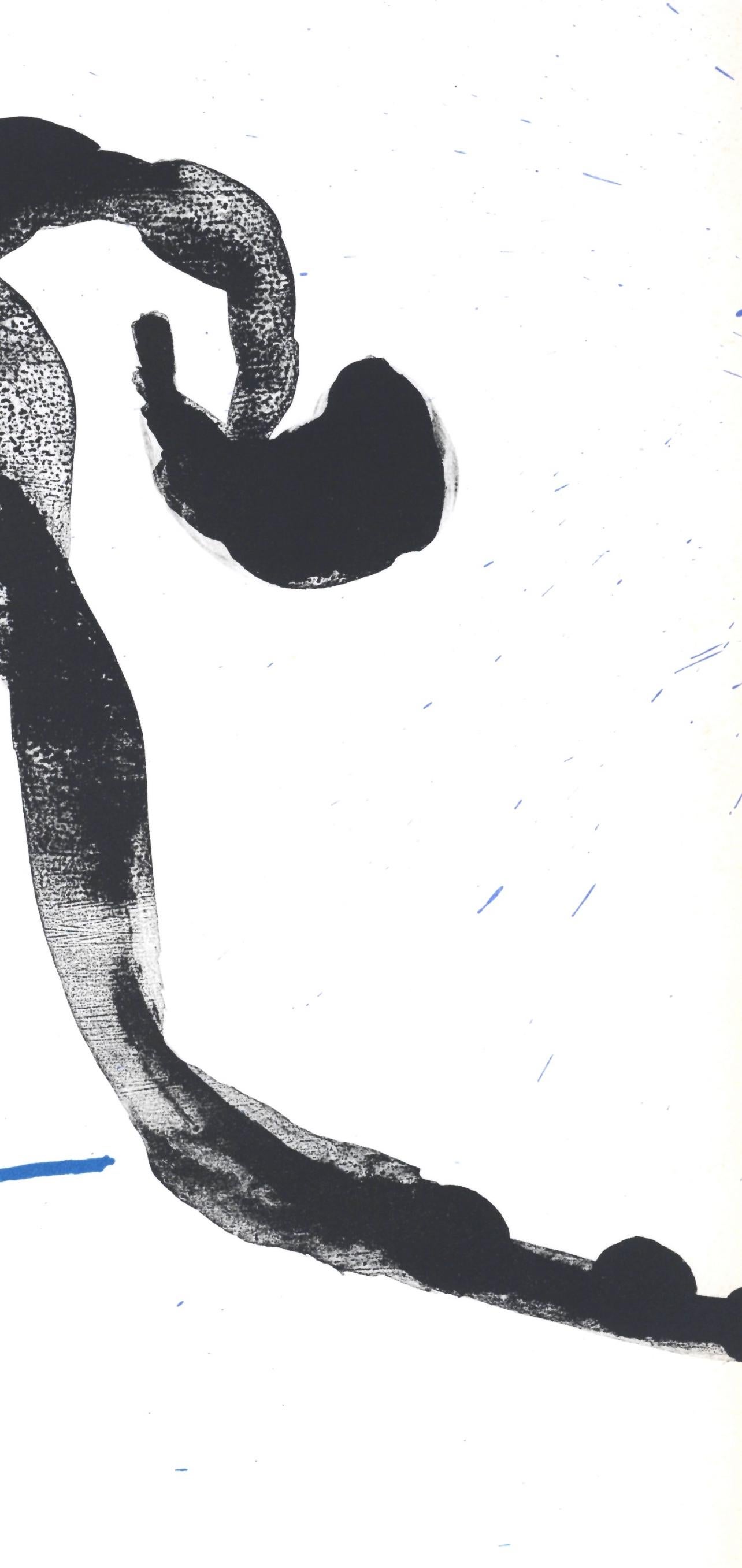 Composition (Cramer 83 ; Mourlot 340-347), Derrière le miroir - Noir Abstract Print par Joan Miró