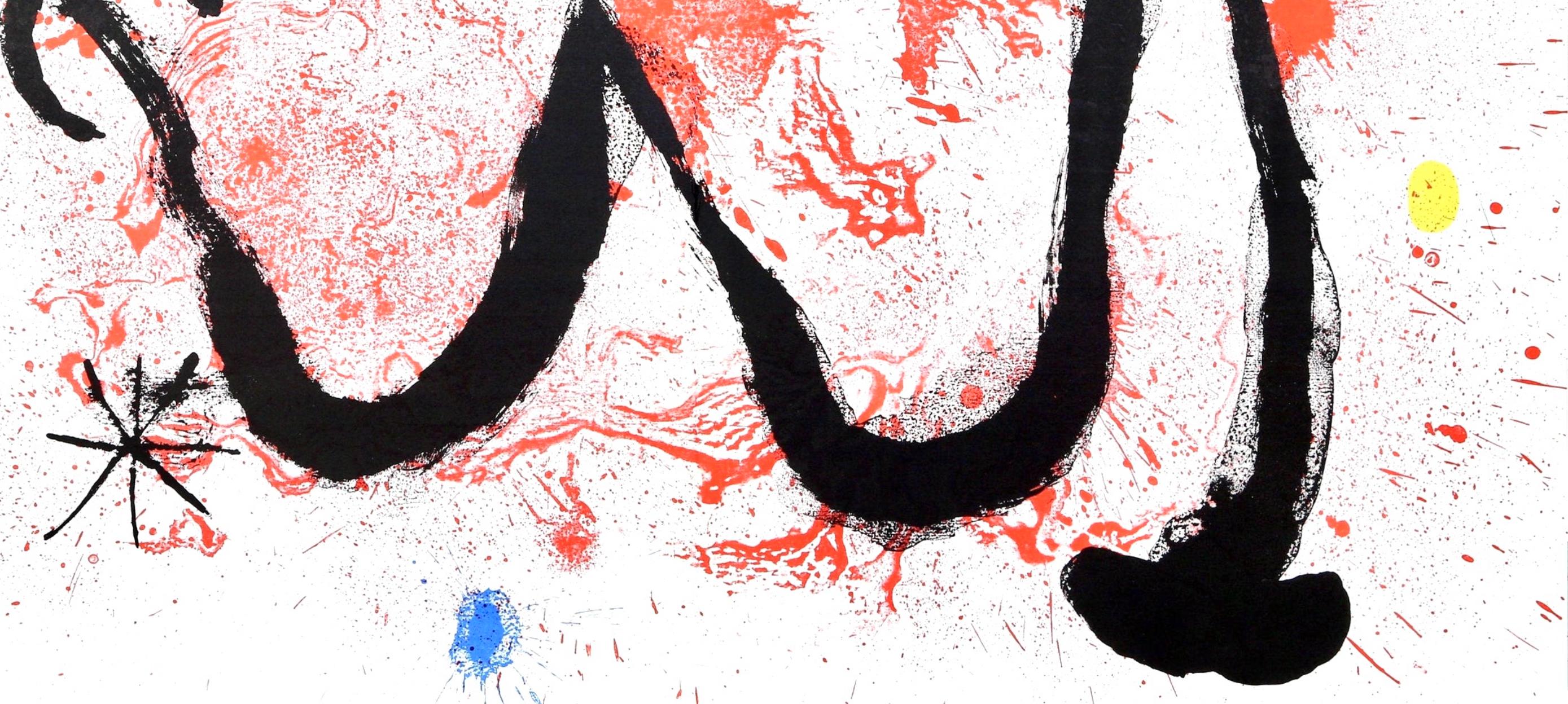 Composition (Cramer 83 ; Mourlot 340-347), Derrière le miroir - Beige Abstract Print par Joan Miró