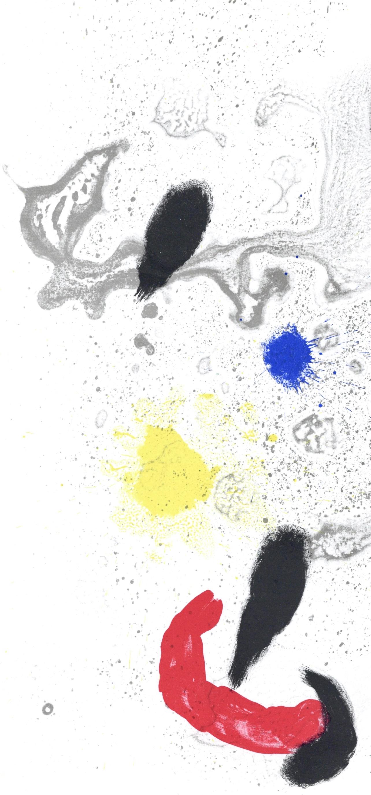 Lithographie sur papier vélin. Format du papier : 15 x 11 pouces. Inscription : Non signé et non numéroté, tel que publié. Références du catalogue raisonné : Cramer, Patrick, et Joan Miró. Joan Miró, Catalogue Raisonné Des Livres Illustrés. P.