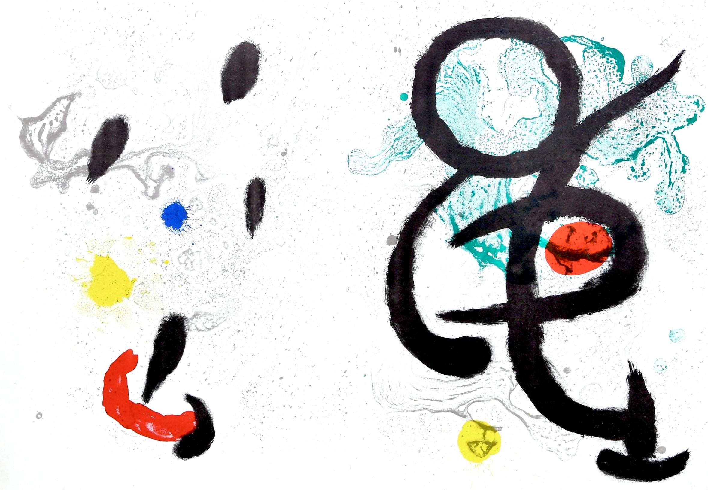 Abstract Print de Joan Miró - Composición (Cramer 83; Mourlot 340-347), Derrière le miroir