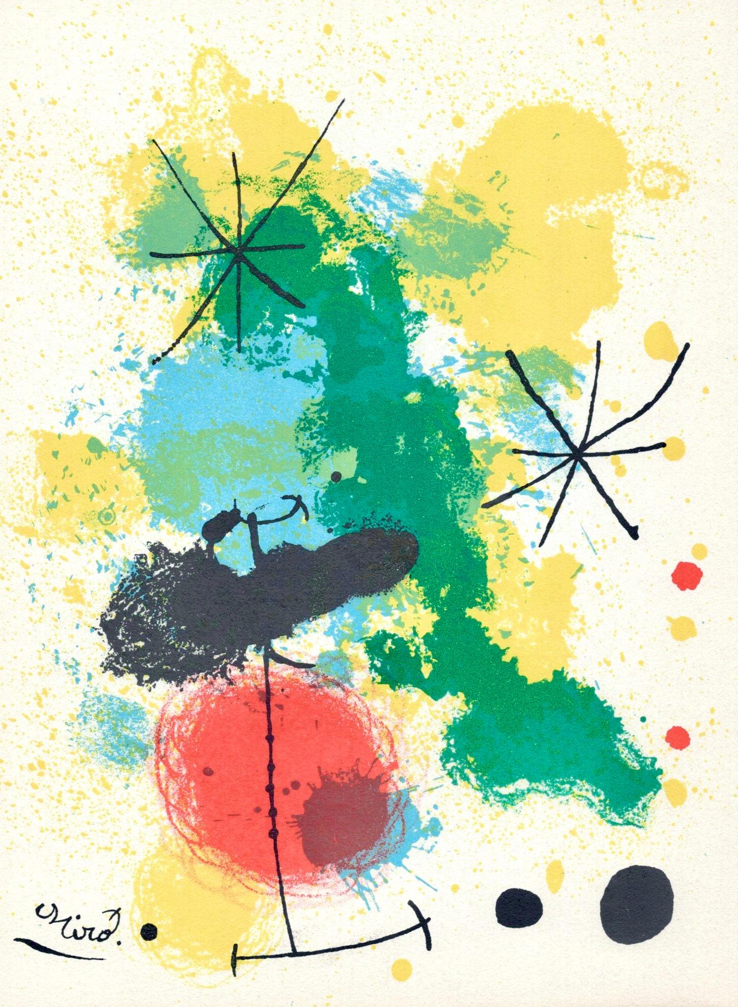 Abstract Print de Joan Miró - Composición (Cramer 91; Mourlot 332), Impresiones de la imprenta Mourlot