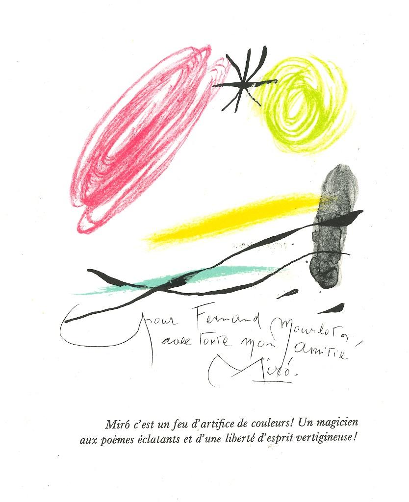 Joan Miró Abstract Print - Composition from A même la Pierre - Lithograph after J. Mirò - 1982