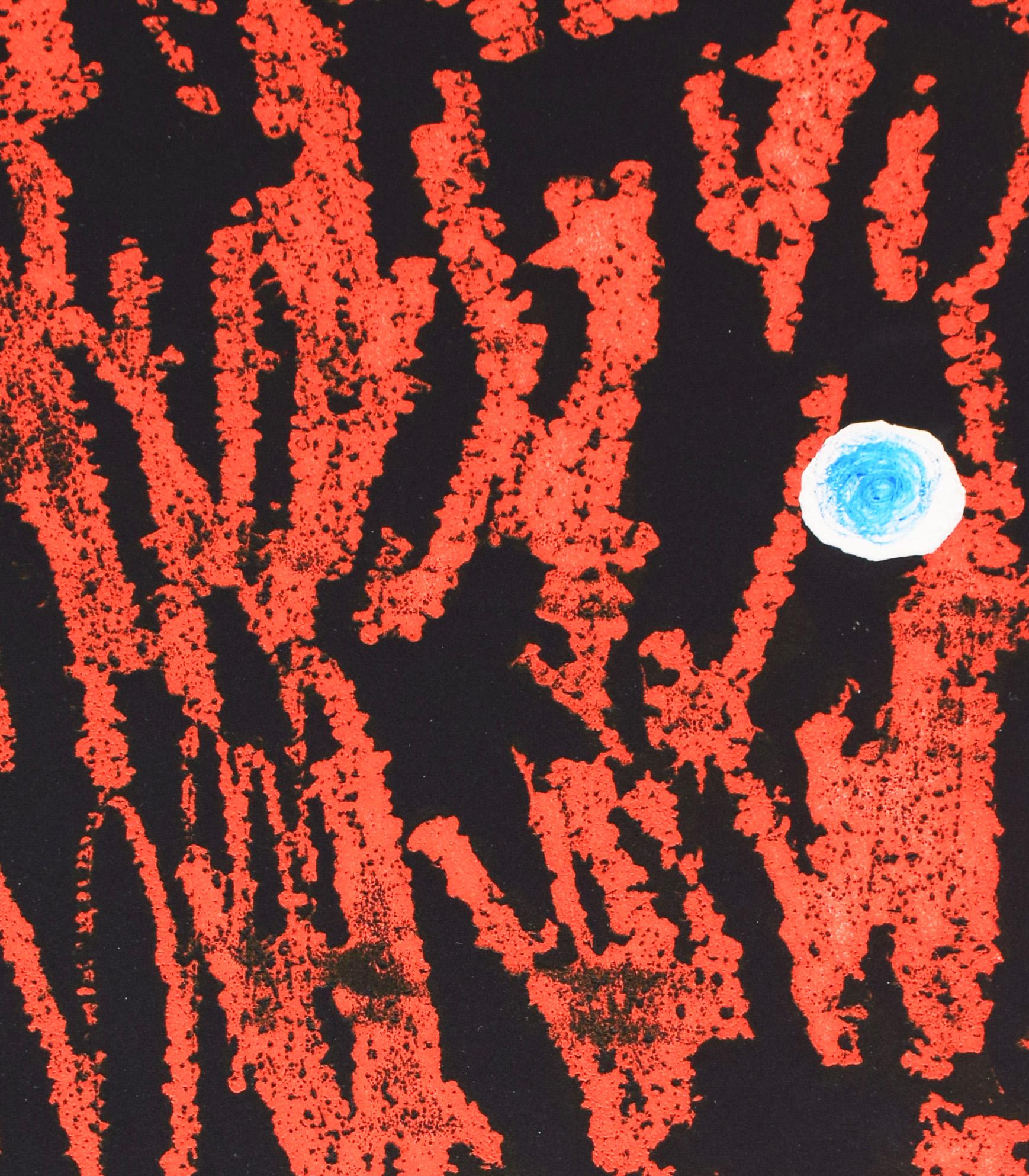Komposition I, aus: Freiheit der Freiheiten, Gedichte von Alain Jouffroy - französischer Dichter (Braun), Abstract Print, von Joan Miró