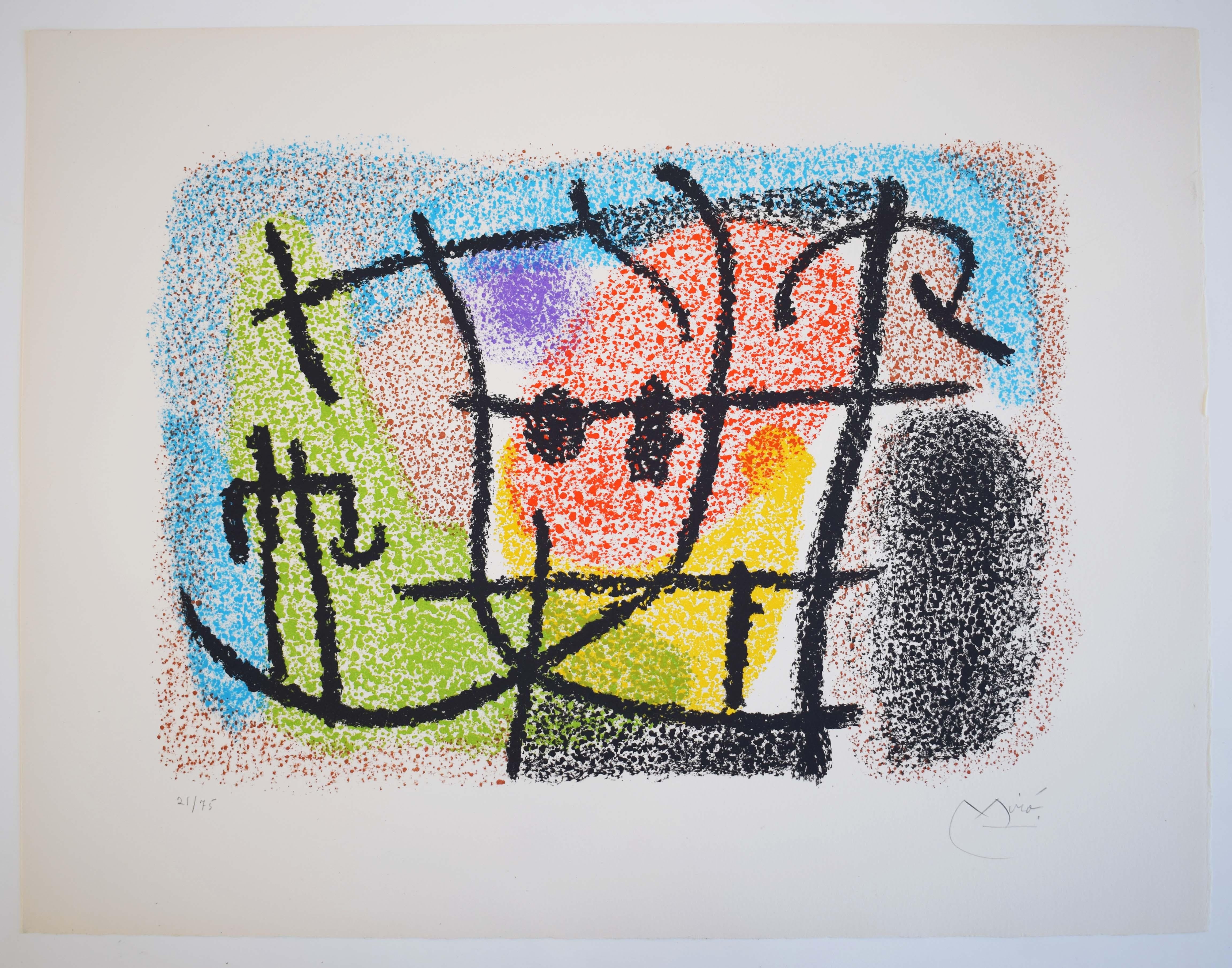 Composition II, from: Boxes  Cartones - Spanish Surrealism Boxes Abstract - Print by Joan Miró