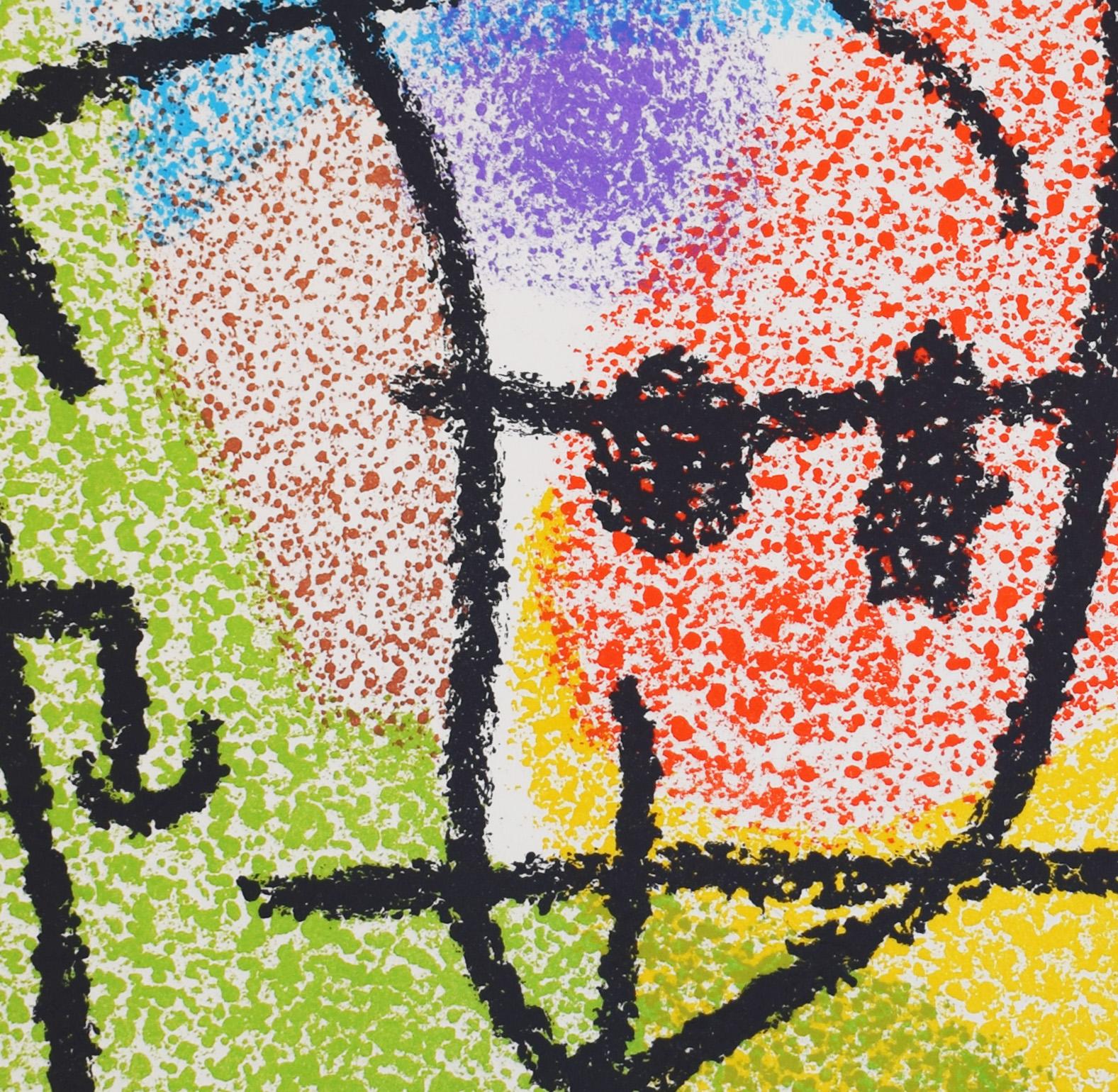 This original lithograph in colours is hand signed in pencil by the artist 