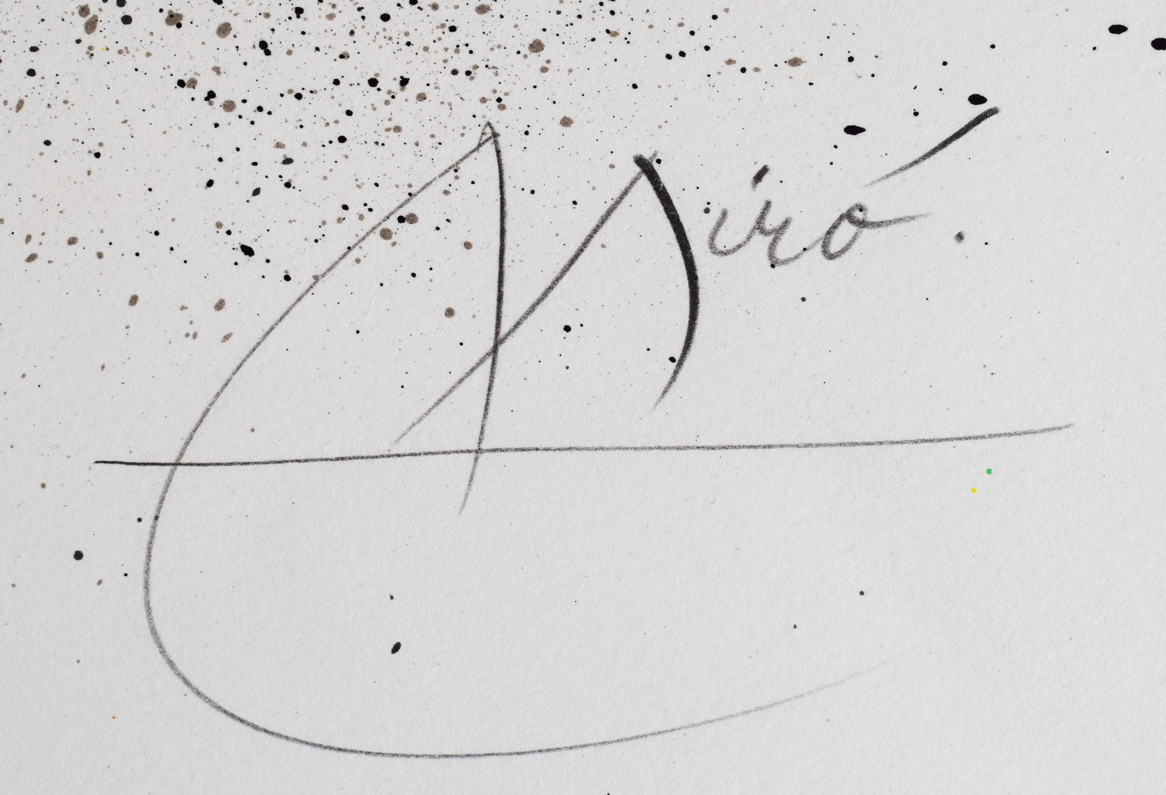 Composición II, de: Libertad de las libertades, poemas de Alain Jouffroy - Poesía - Print Abstracto de Joan Miró