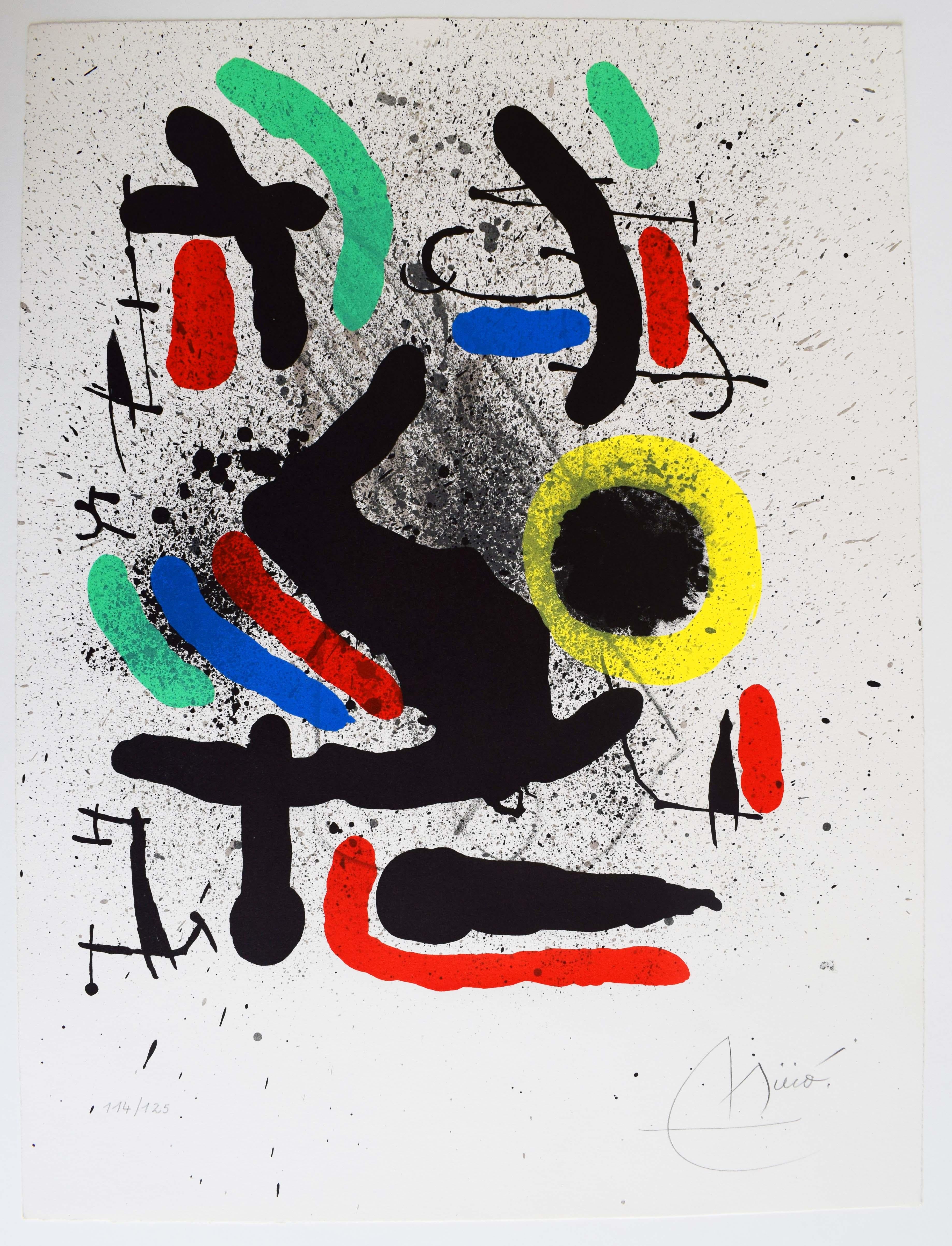 Composition III, de : Liberté des libertés, poèmes de Alain Jouffroy - Poésie - Print de Joan Miró