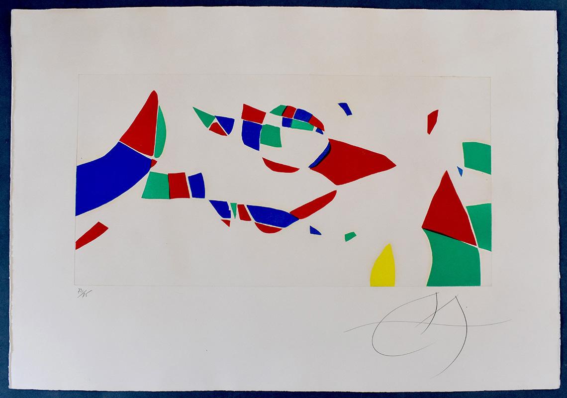 Composition IV, from: Etchings for an Exhibition - Spanish Surrealism - Surrealist Print by Joan Miró