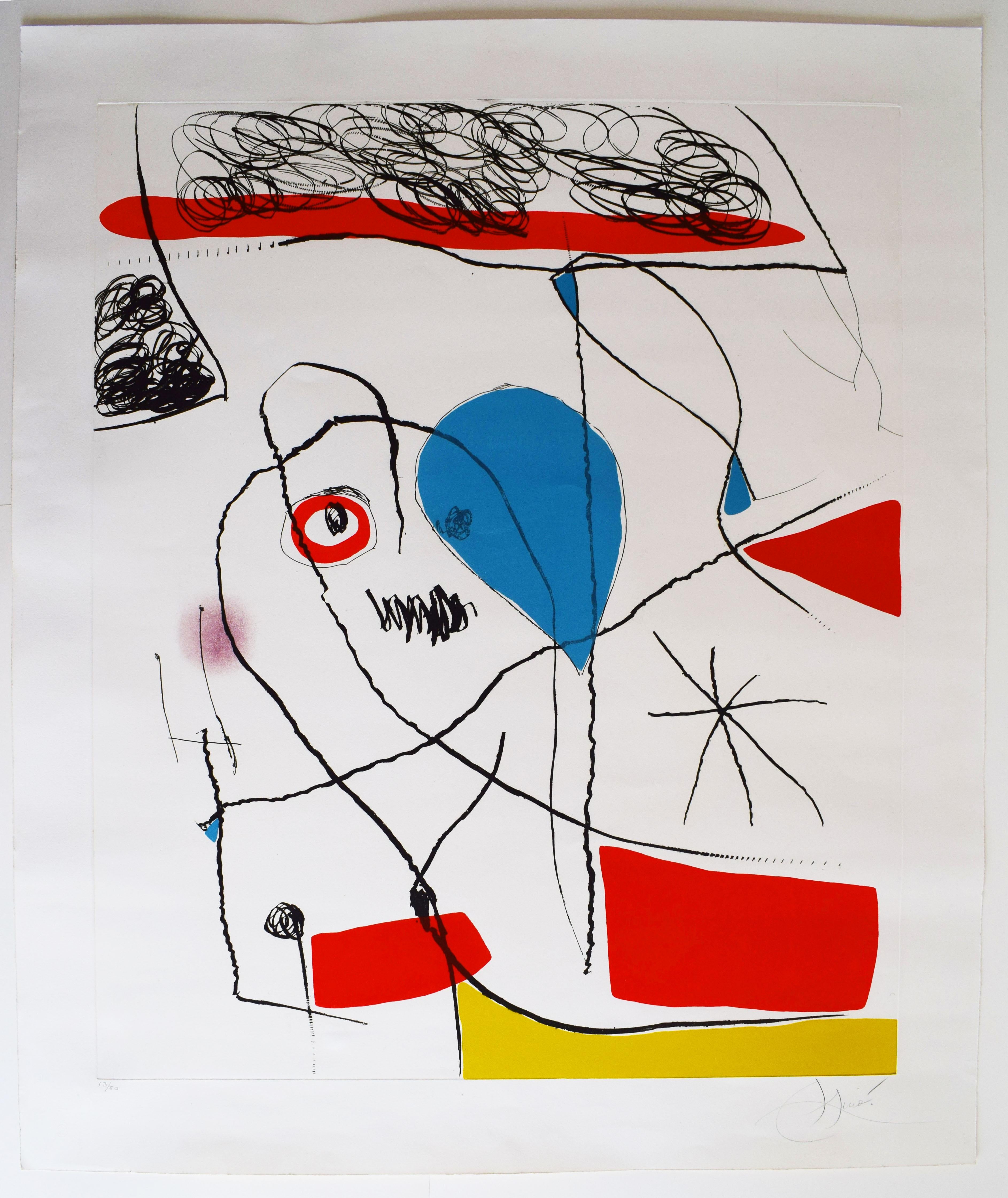 Composition IV, from: The Pine Tree of Formentor -  Poetry Majorca Pine Forests - Print by Joan Miró