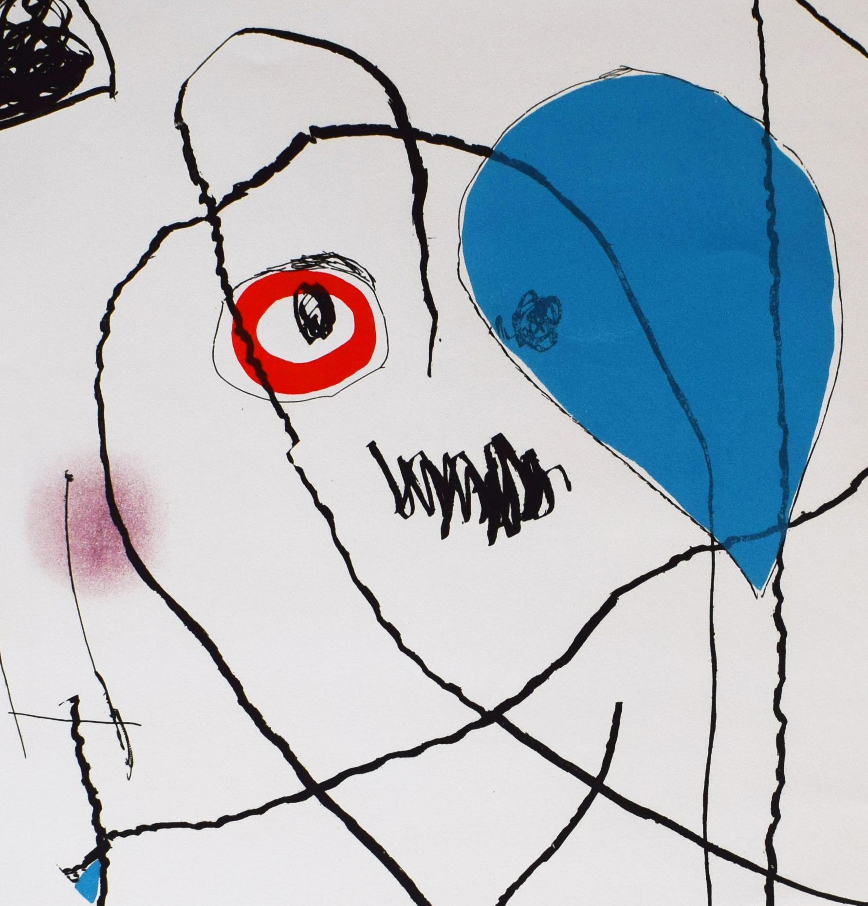 Composition IV, from: The Pine Tree of Formentor -  Poetry Majorca Pine Forests - Beige Abstract Print by Joan Miró