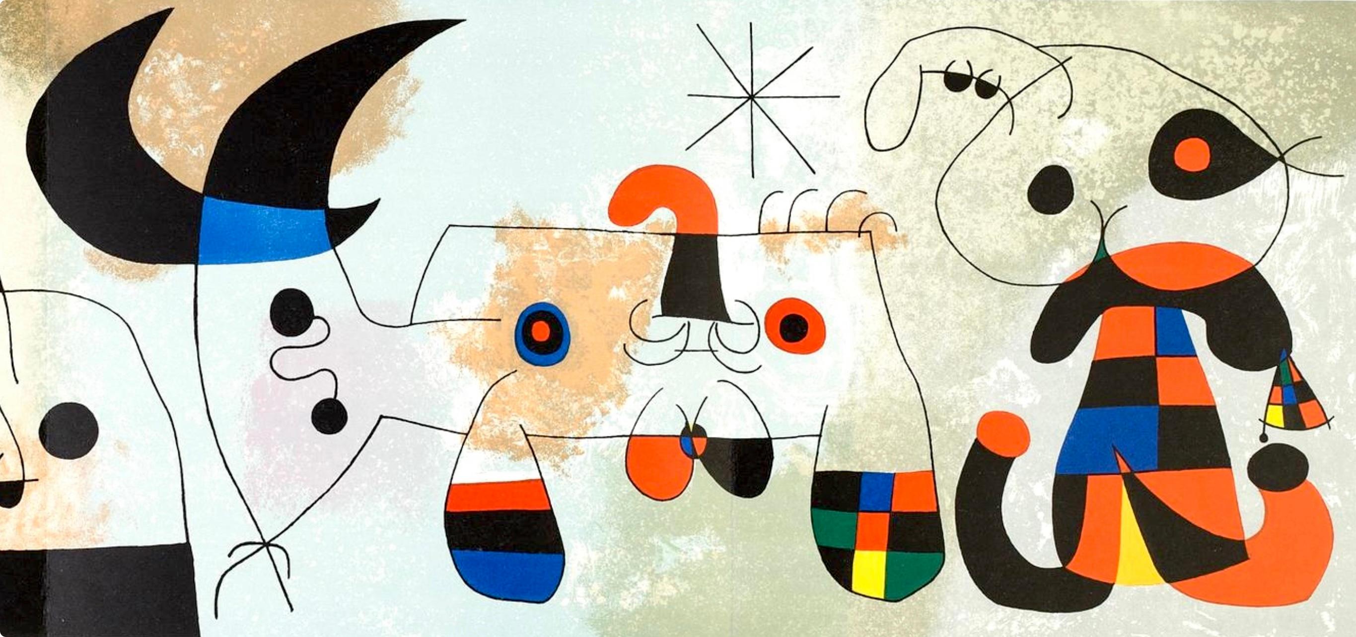 Komposition (Mourlot 1708), Derrière le miroir – Print von Joan Miró