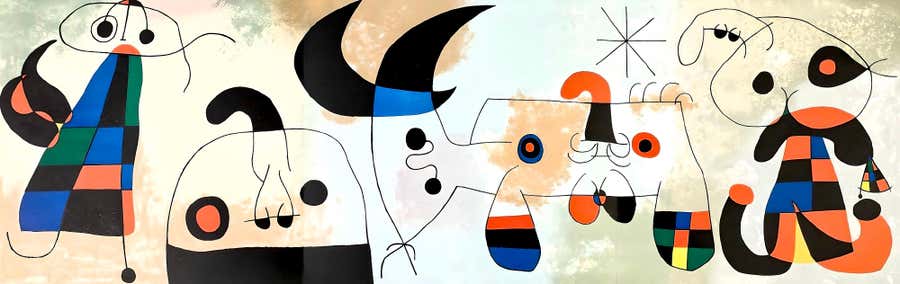 Joan Miro, The Three Blues, from Derriere le miroir, 1951