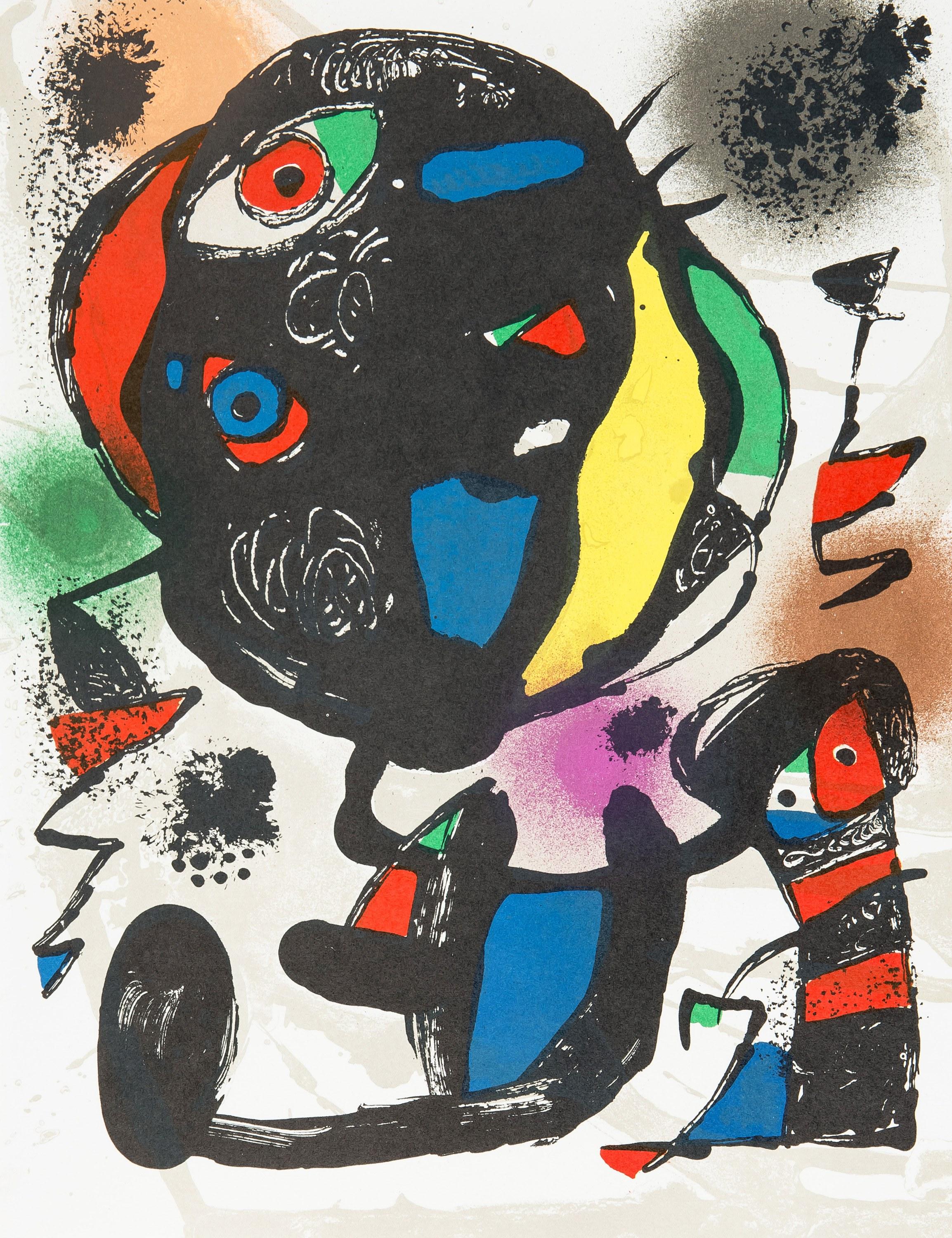 Litografía sobre papel vélin. Tamaño del papel: 12,5 x 9,625 pulgadas. Inscripción: Sin firmar y sin numerar, tal como se emitió. Referencias del catálogo razonado: Cramer, Patrick, y Joan Miró. Joan Miró, Catálogo razonado de libros ilustrados. P.