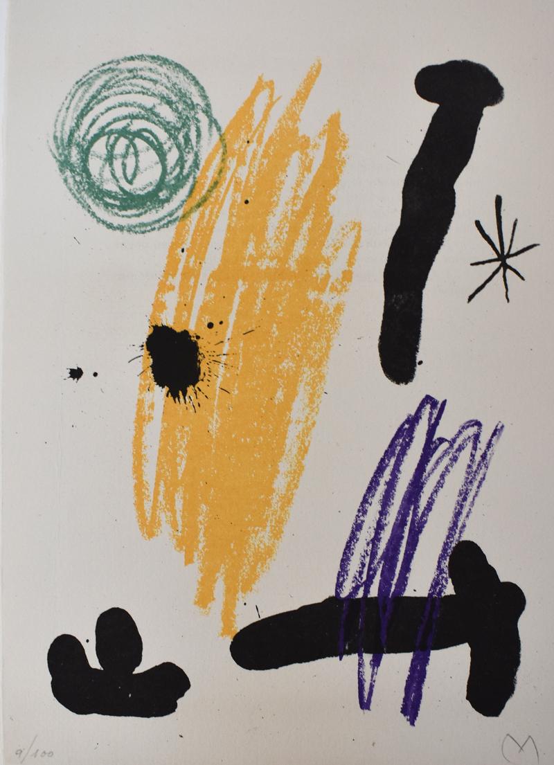 Joan Miró Abstract Print - Composition VIII, from: Recent Unpublished Works  Spanish Art