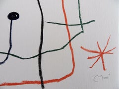 Composition with Three Stars - Stone lithograph - Maeght 1965