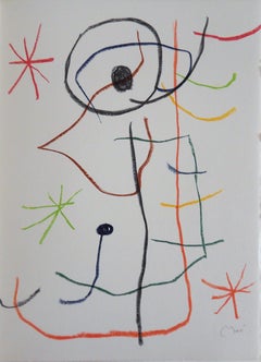 Composizione con tre stelle - Litografia su pietra - Maeght 1965
