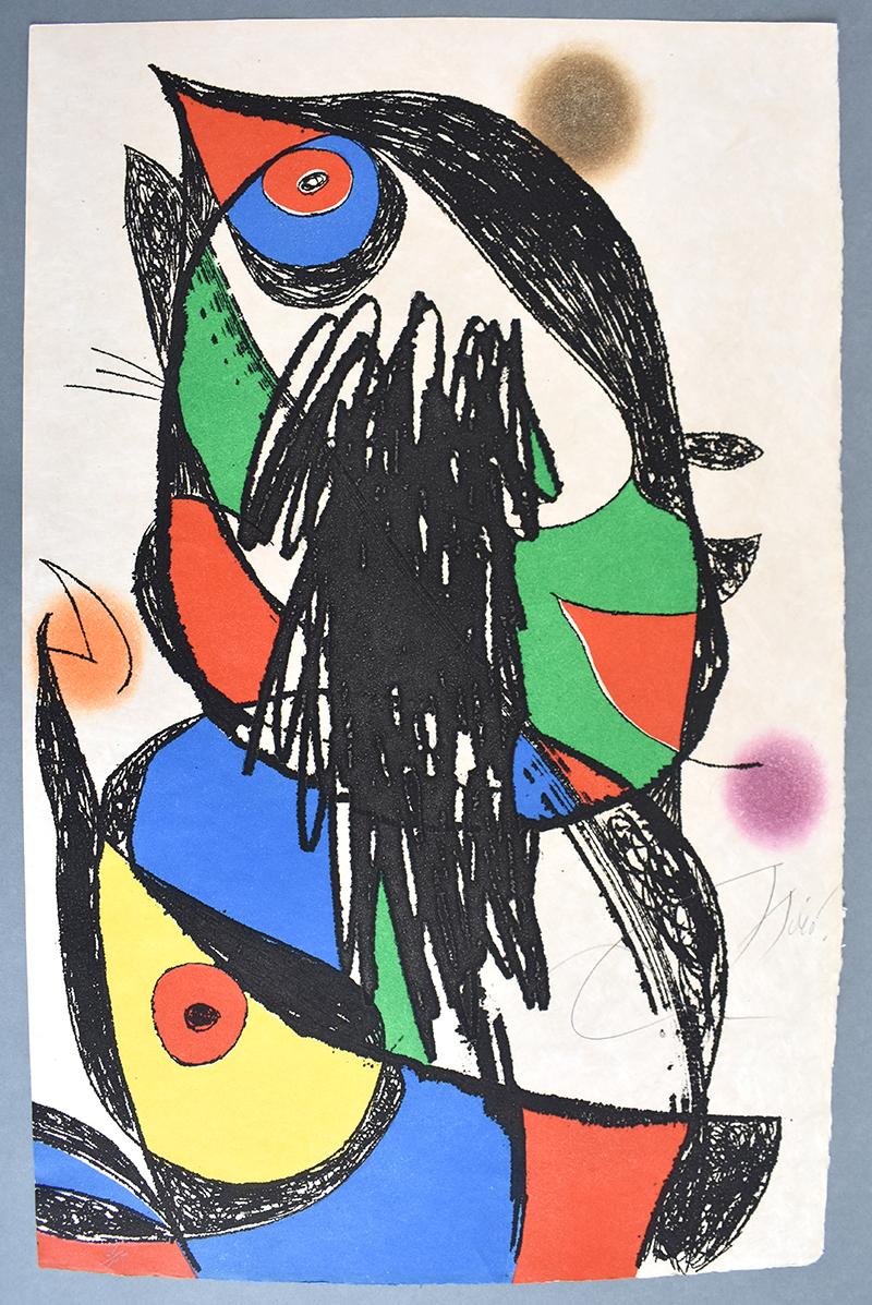  Composition X, from: The Egyptian Woman Passes  Passage de l'égyptienne, 1979 - Print by Joan Miró