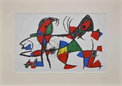 Composition X - Lithograph by Joan Mirò - 1974