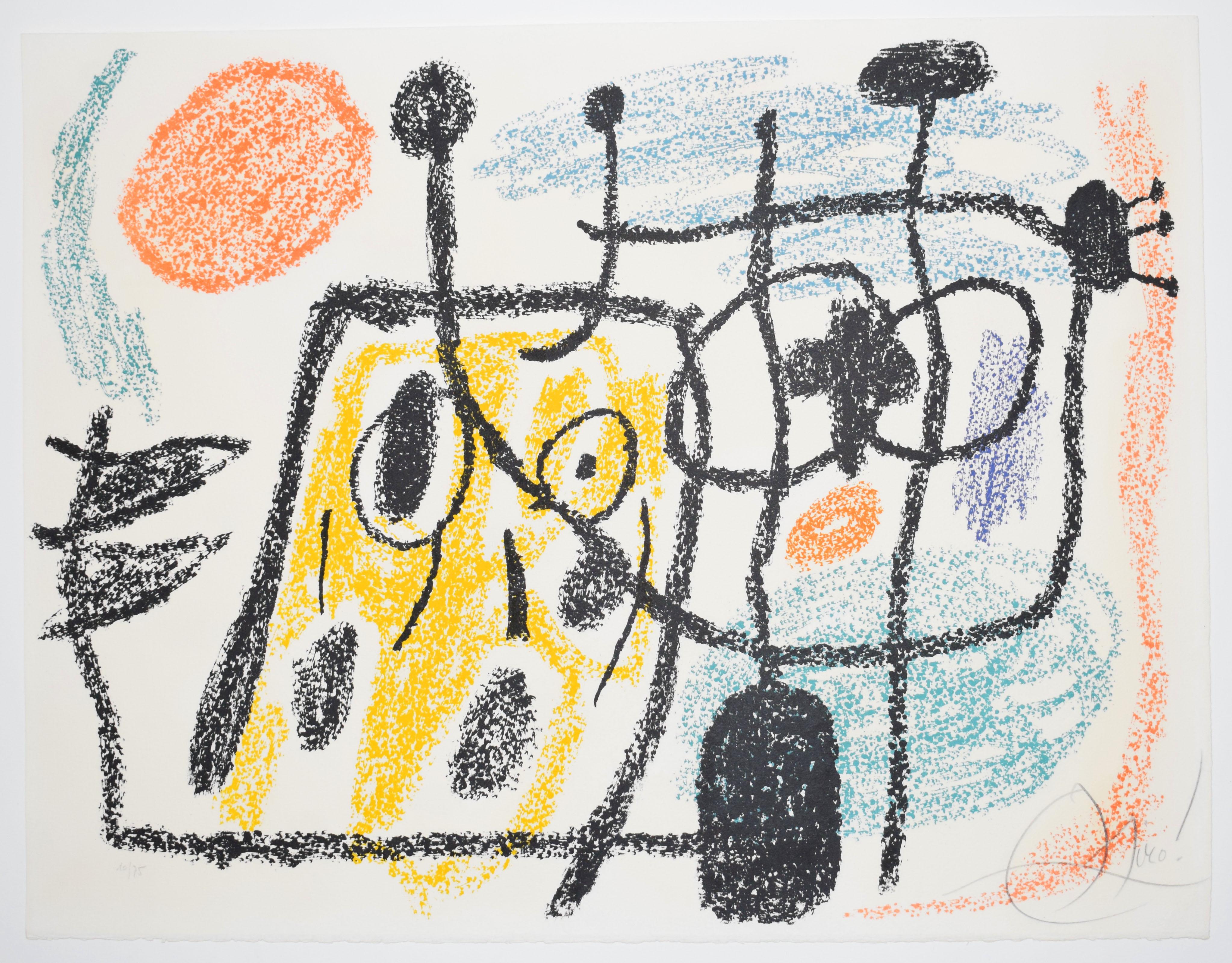 Composition XVIII, extrait de : Album 21 - Surréalisme espagnol - Print de Joan Miró