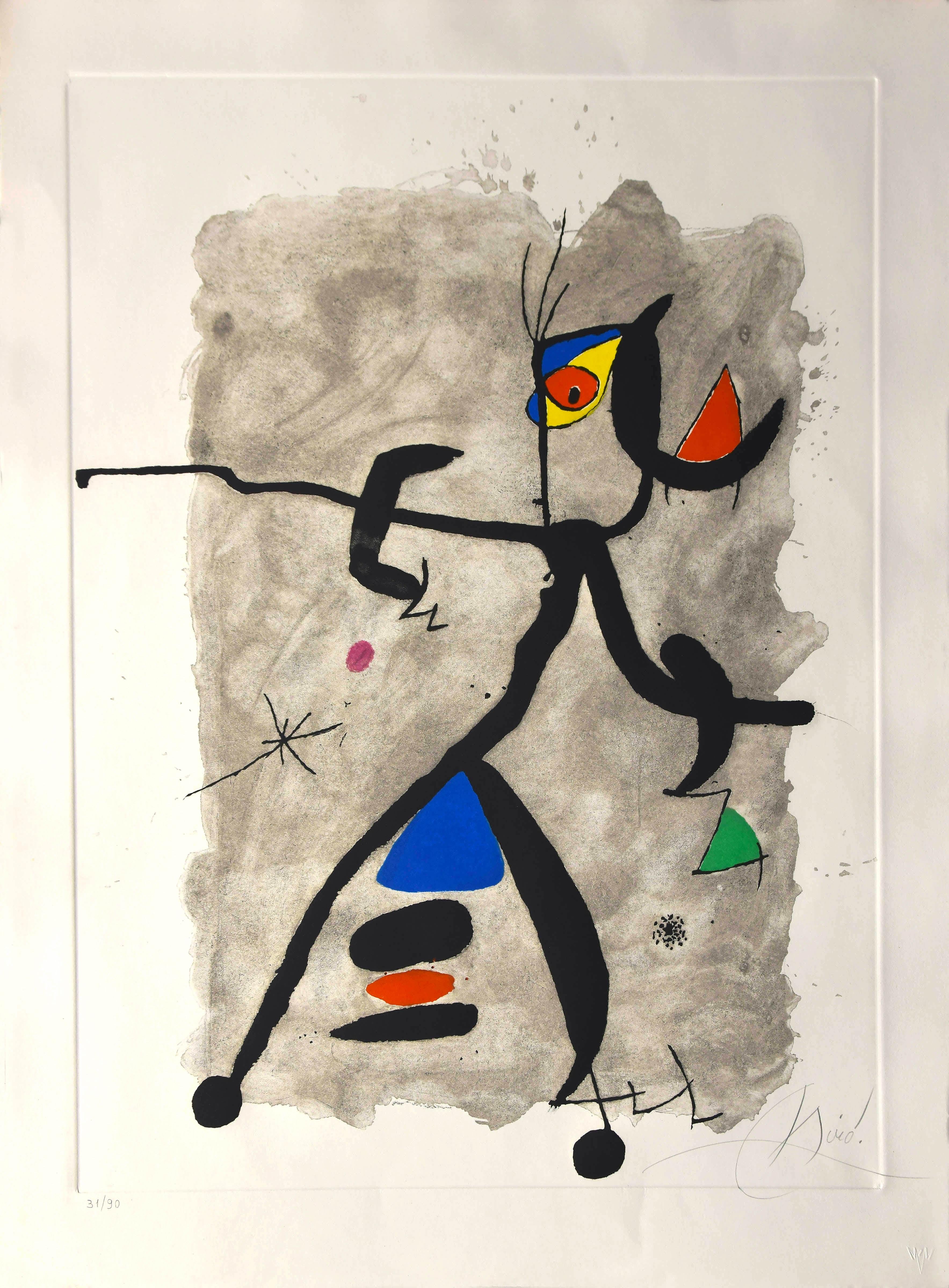 Joan Miró Abstract Print - Constellation III - Original Etching by Joan Mir�ò - 1975