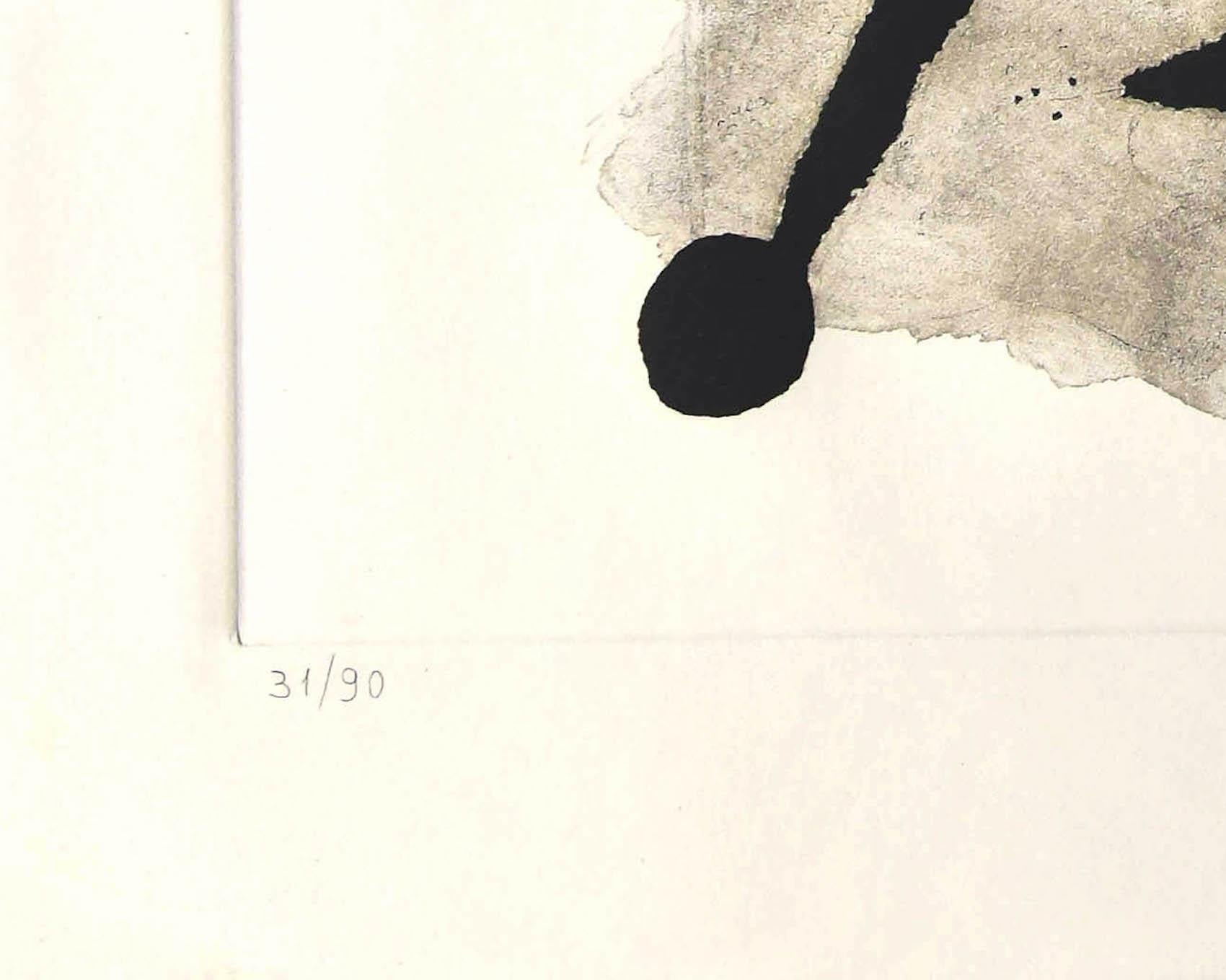 Per Alberti, per l'Espana (For Alberti, for Spain) - Etching by J. Mirò - Print by Joan Miró