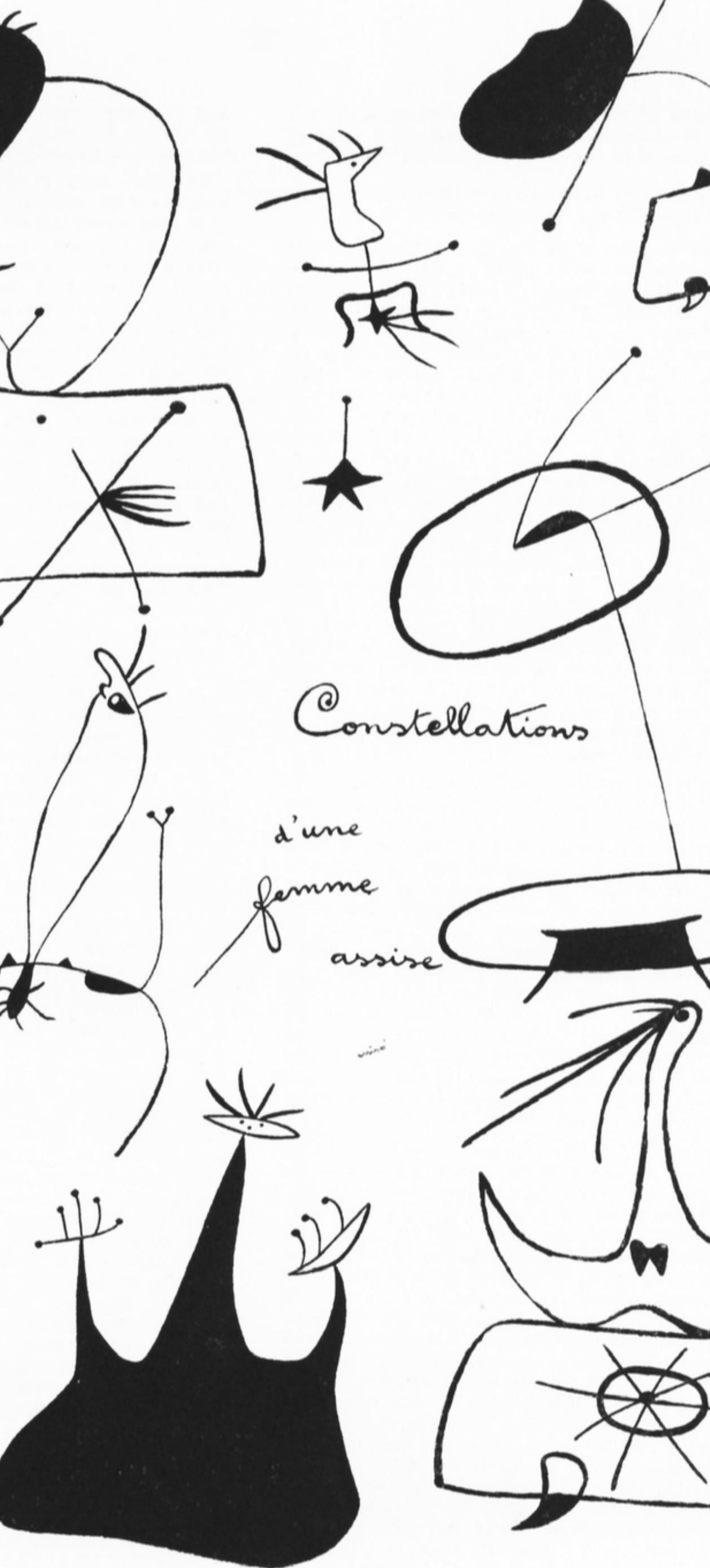 Constellations d'une femme assise, Société internationale d'art XXe siècle - Print Surrealista de Joan Miró