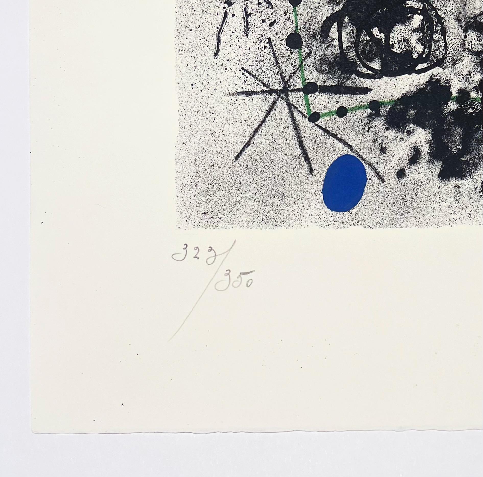 Artist: Joan Miro
Title: Constellations, Lithograph II
Portfolio: Constellations
Medium: Lithograph
Year: 1959
Edition: 323/350
Frame Size: 23 1/2