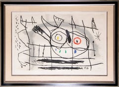 Zwei Paar D'Oiseaux II, gerahmte Radierung von Joan Miro 1966