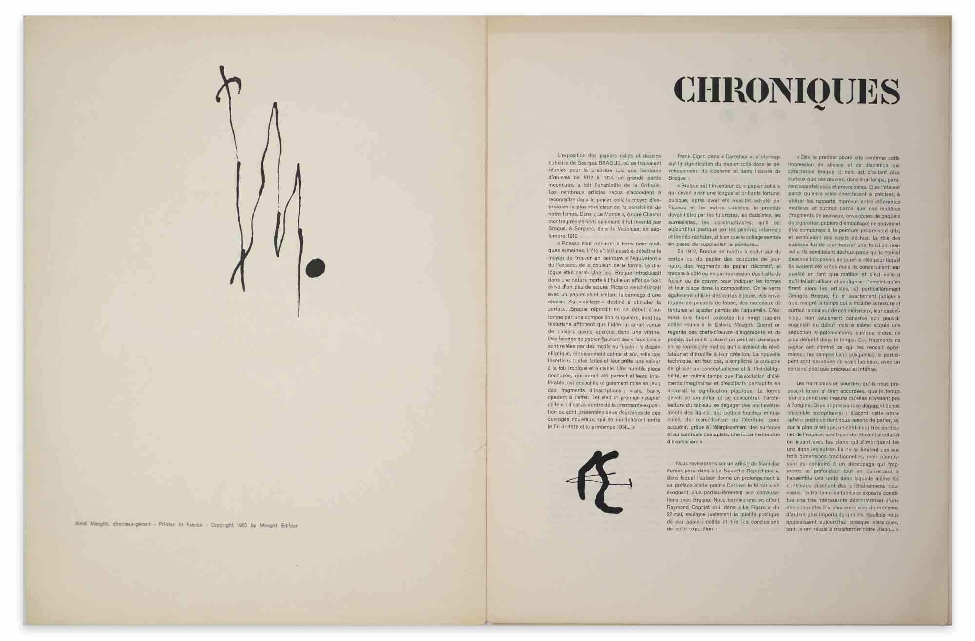 Cover for Derrière Le Miroir - Lithograph by Joan Mirò - 1963 - Print by Joan Miró