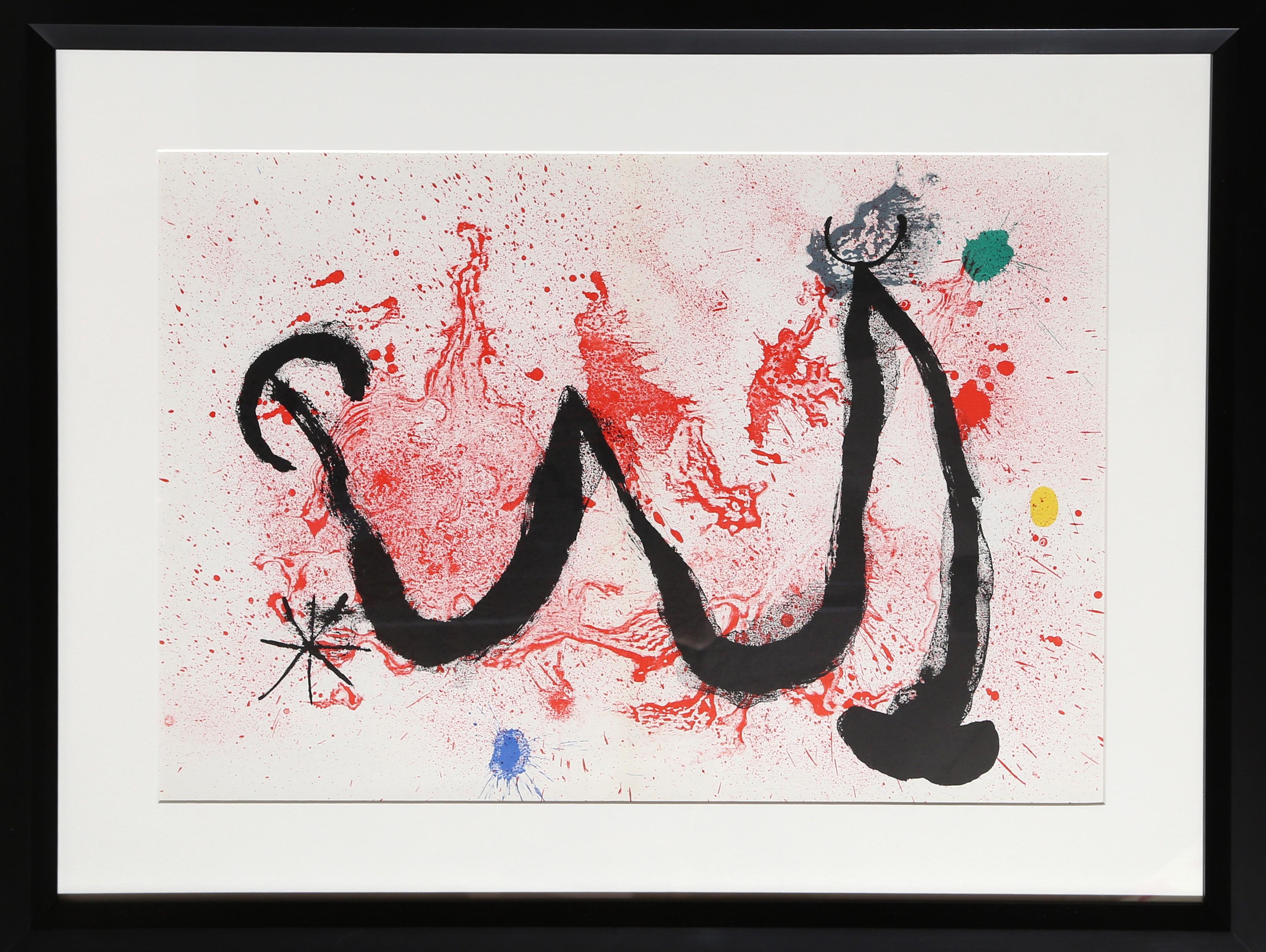 Joan Miró Abstract Print – Danse de Feu aus Derriere le Miroir, Lithographie von Joan Miro