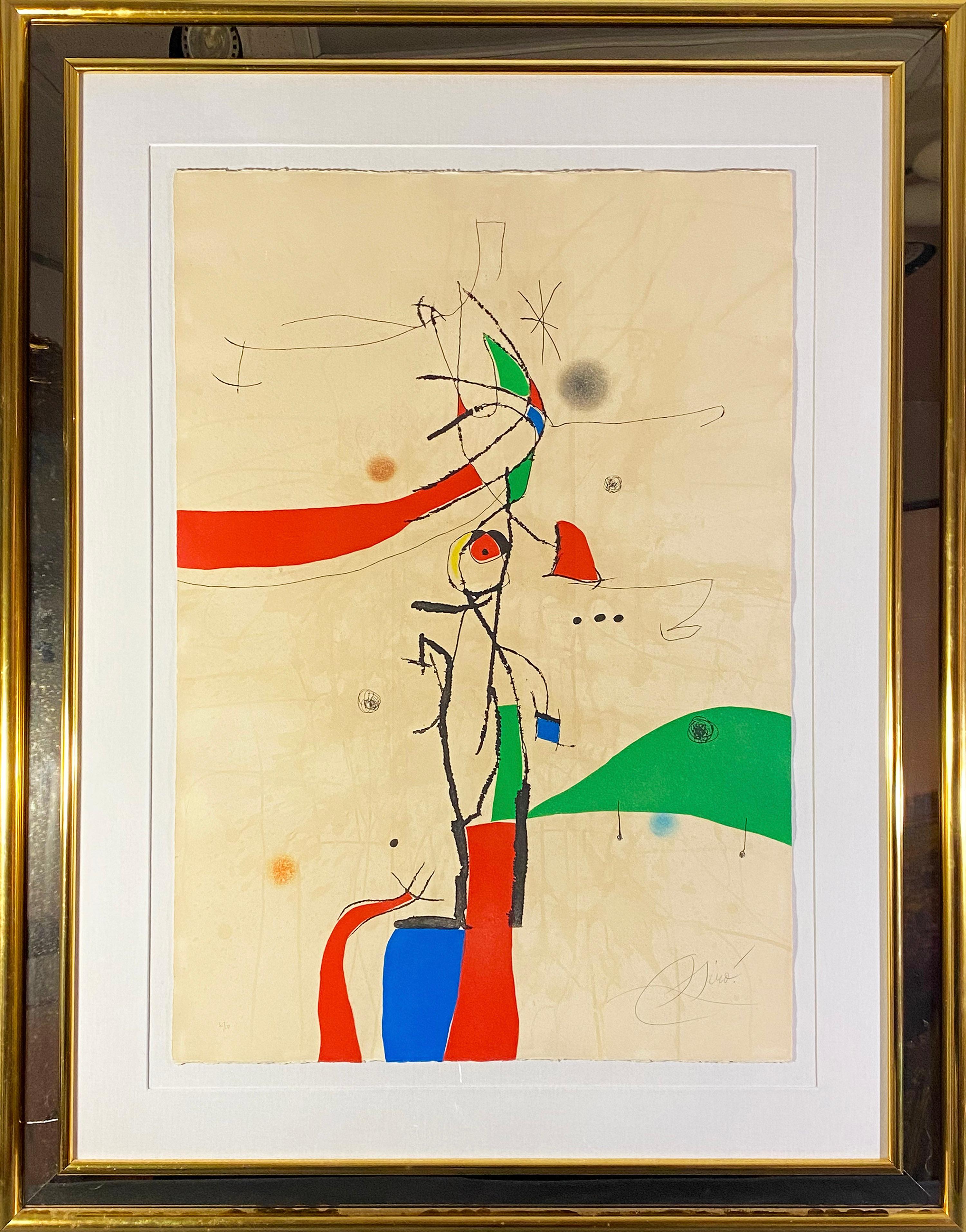 Demi-Mondaine a sa fenetre (Petite mondaine à sa fenêtre) - Print de Joan Miró