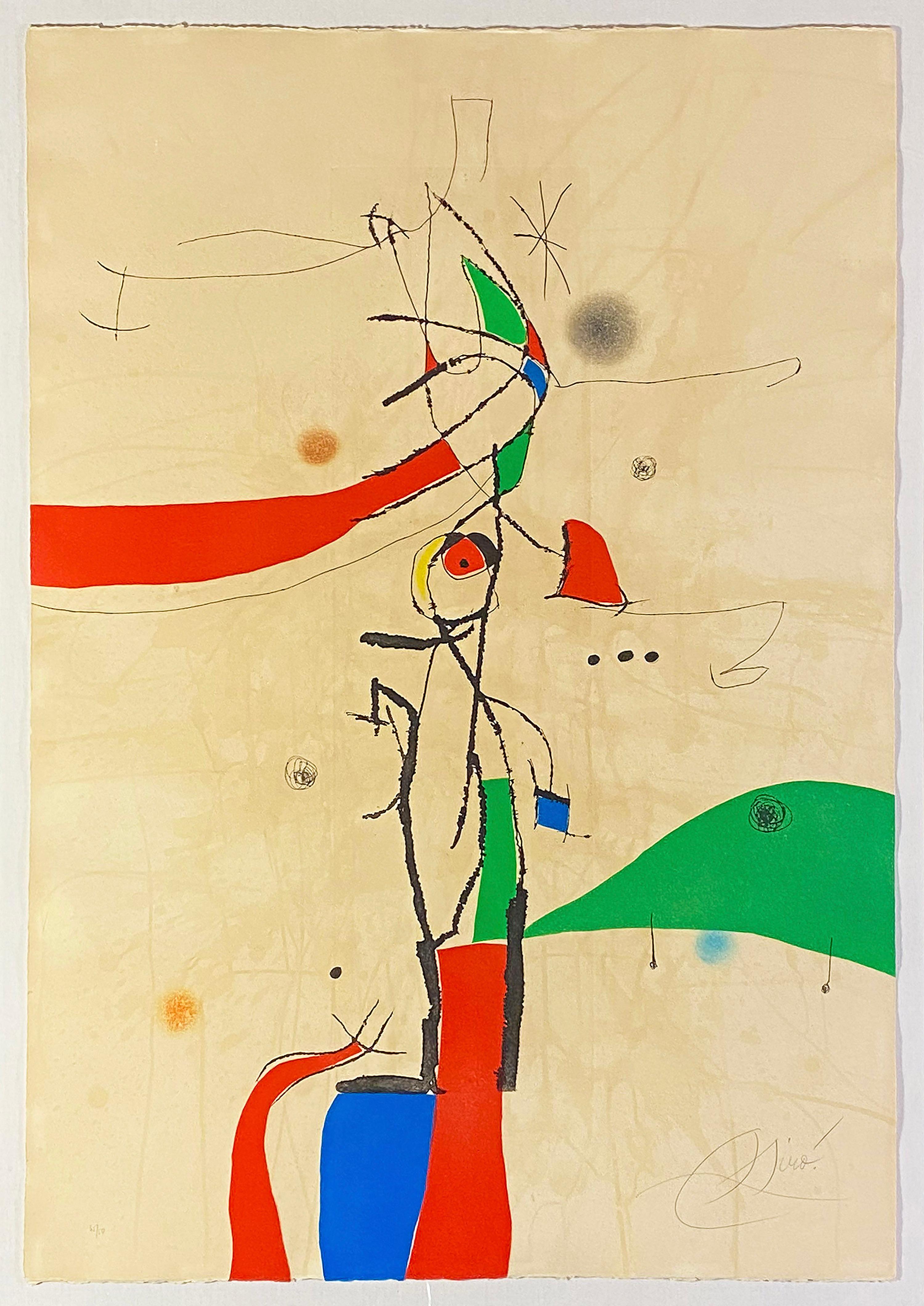 Joan Miró Abstract Print - Demi-Mondaine a sa fenetre (Small Socialite at Her Window)