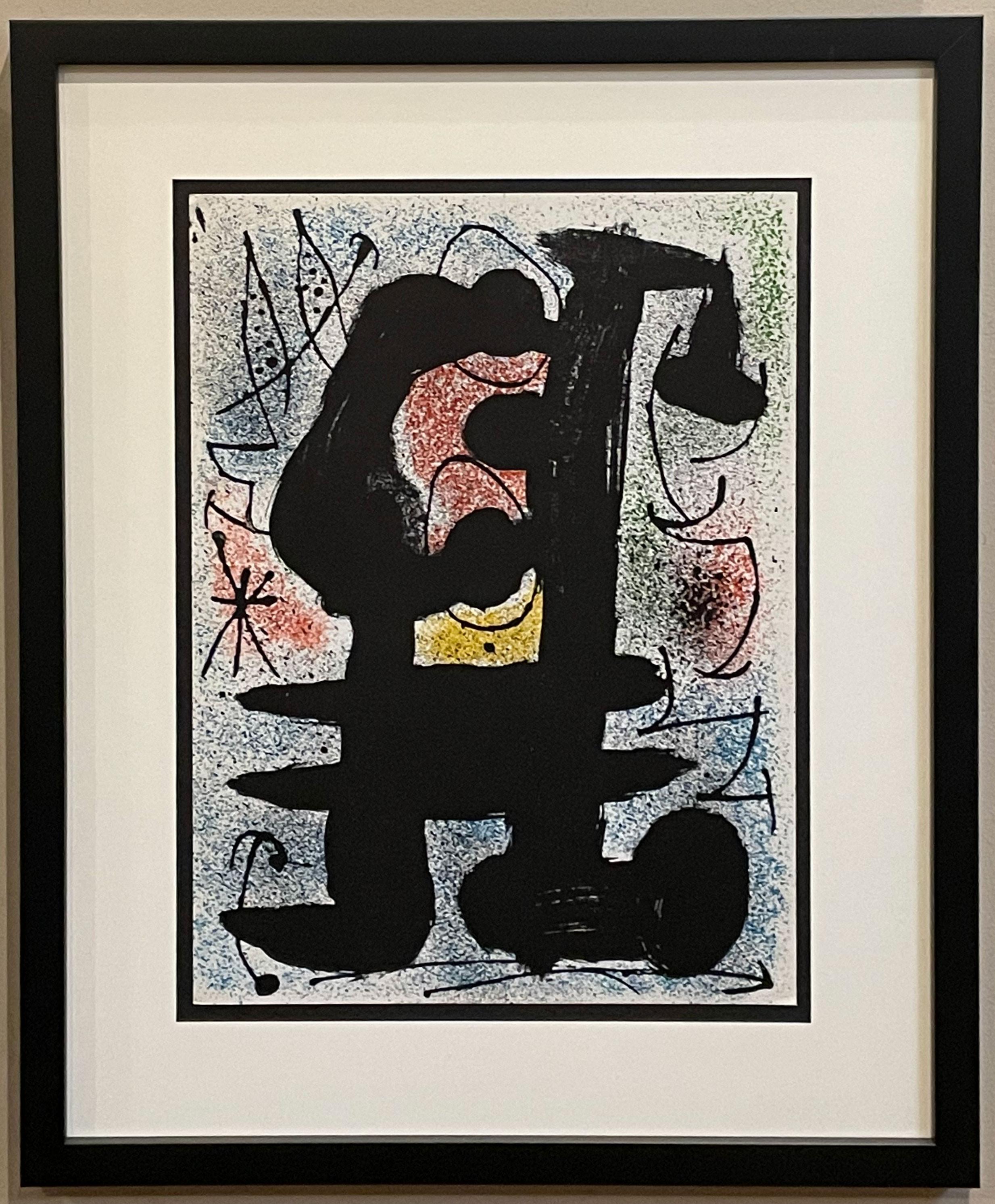 Joan Miró Abstract Print - Derriere le Miroir #164-165 (L'Oiseau Solaire)