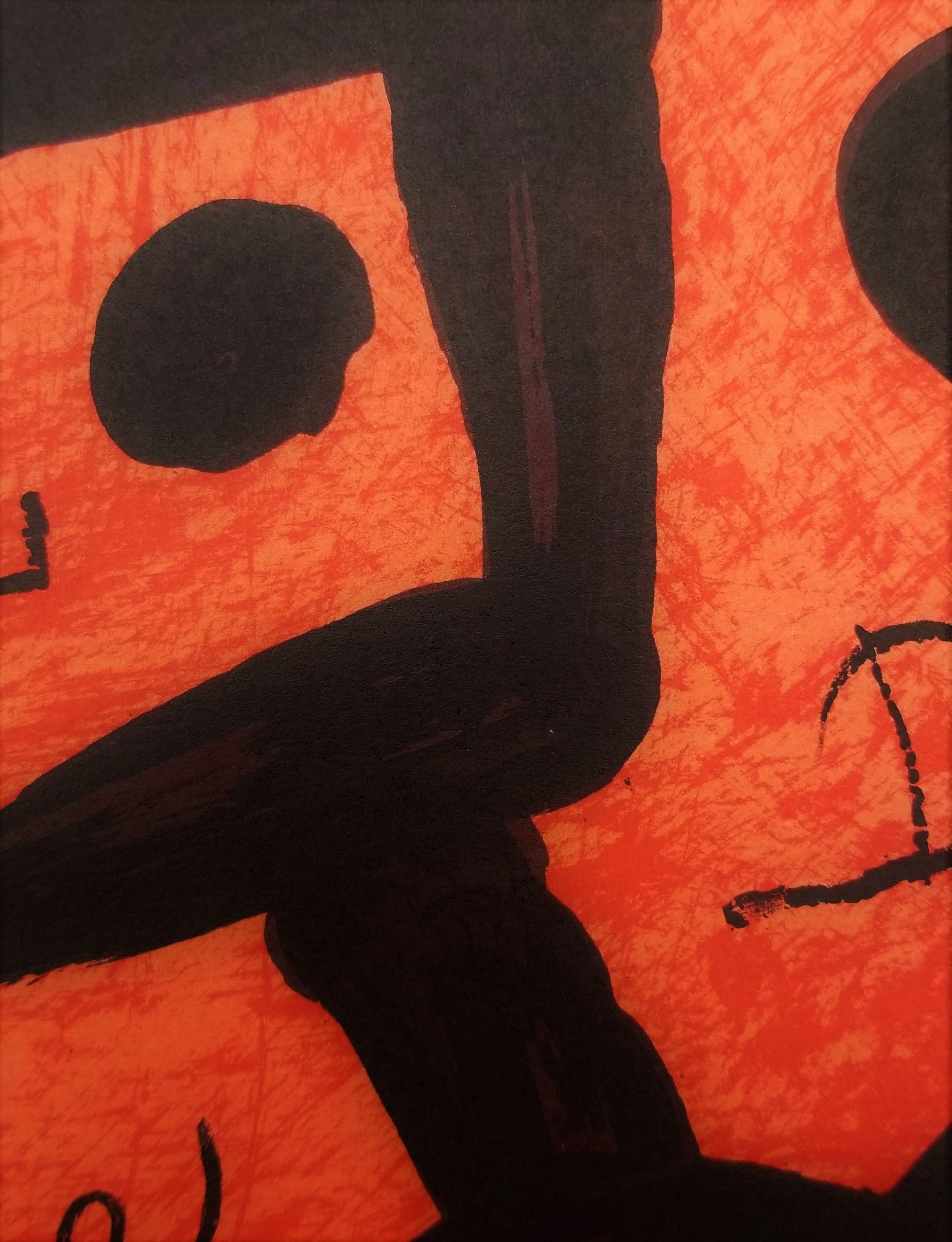 Derrière Le Miroir No. 250 (pag. 20, 21) /// Arte moderna astratta Joan Miro Rosso in vendita 8