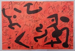 Derrière Le Miroir No. 250 (pag. 20, 21) /// Arte moderna astratta Joan Miro Rosso